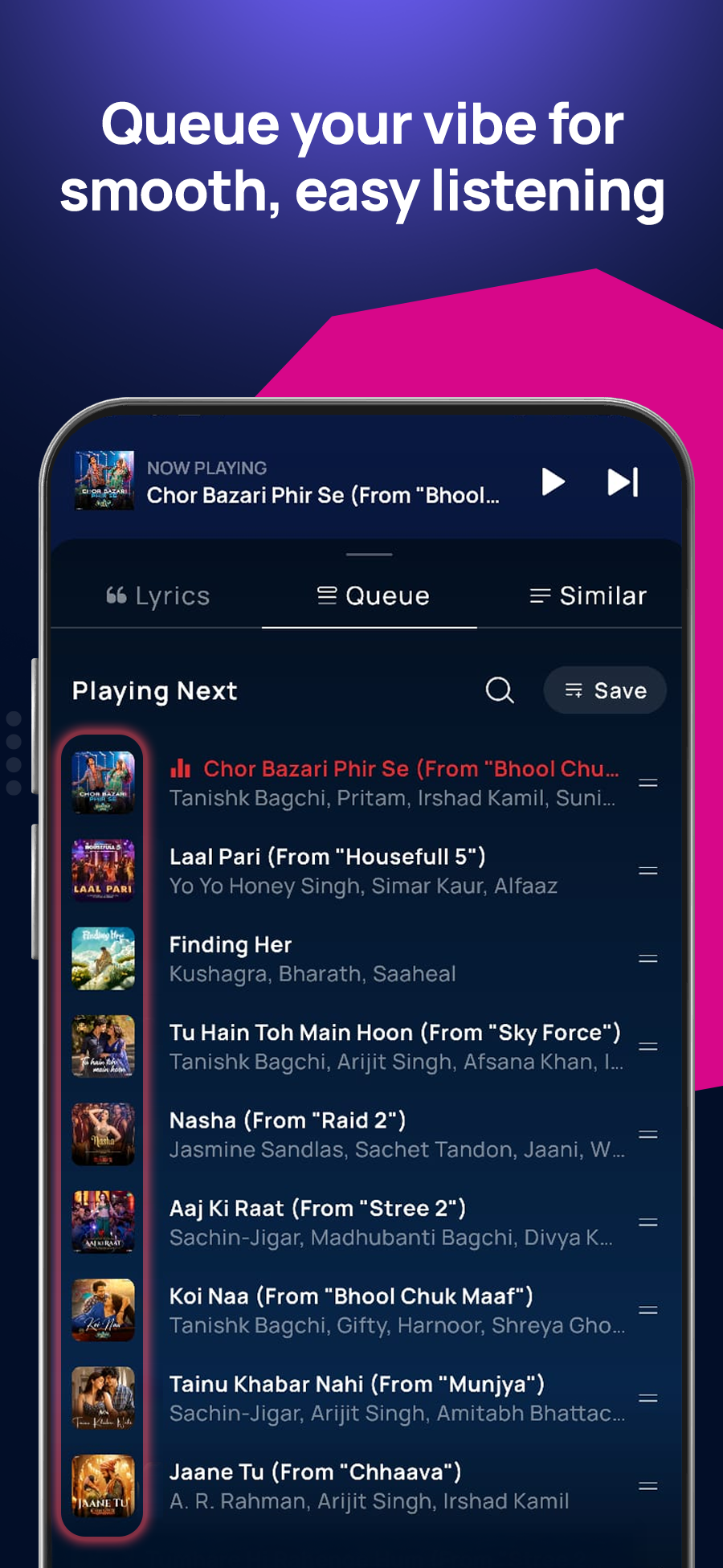اسکرین شات 7 برنامه Gaana: MP3 Songs, Music App