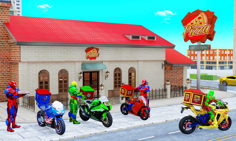 اسکرین شات 6 بازی Superhero Bike Delivery Taxi