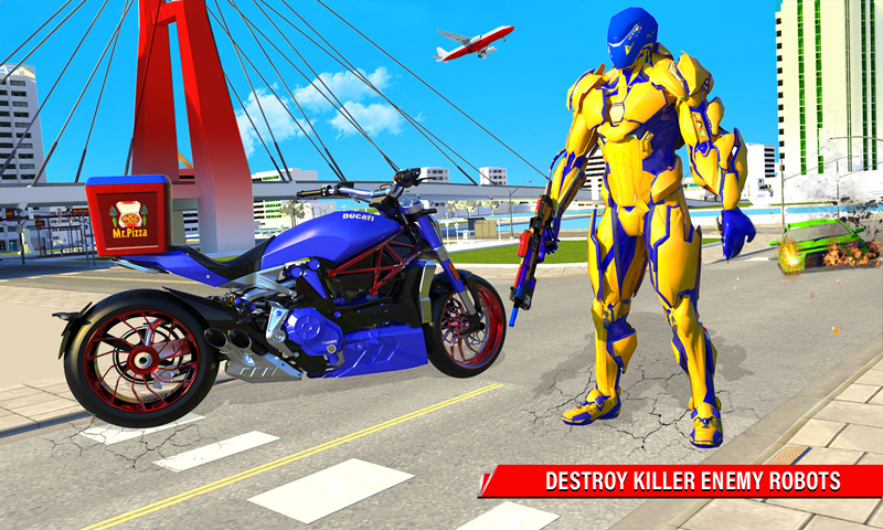 اسکرین شات 4 بازی Superhero Bike Delivery Taxi