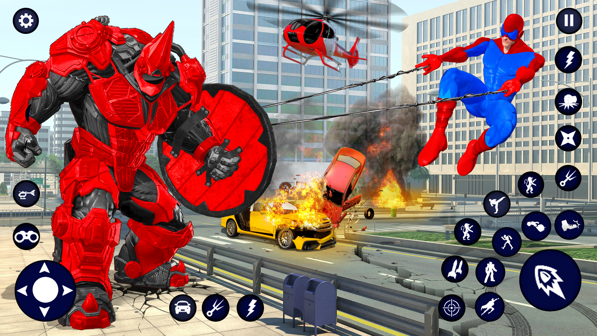 اسکرین شات 2 بازی Rhino Robot Car Transformation