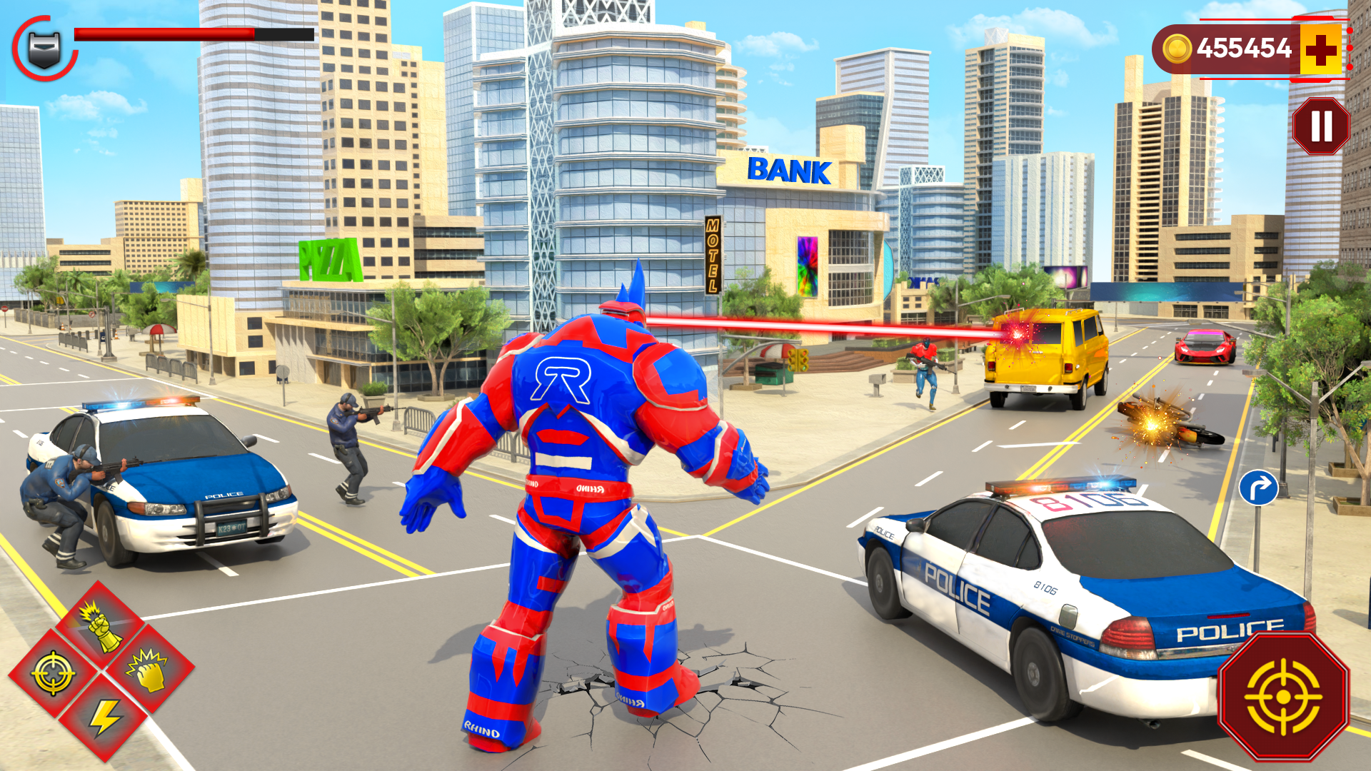 اسکرین شات 8 بازی Rhino Robot Car Transformation