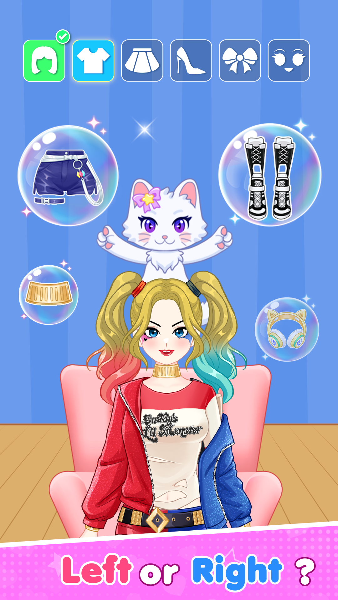 اسکرین شات 7 بازی Left or Right: Anime Dress Up