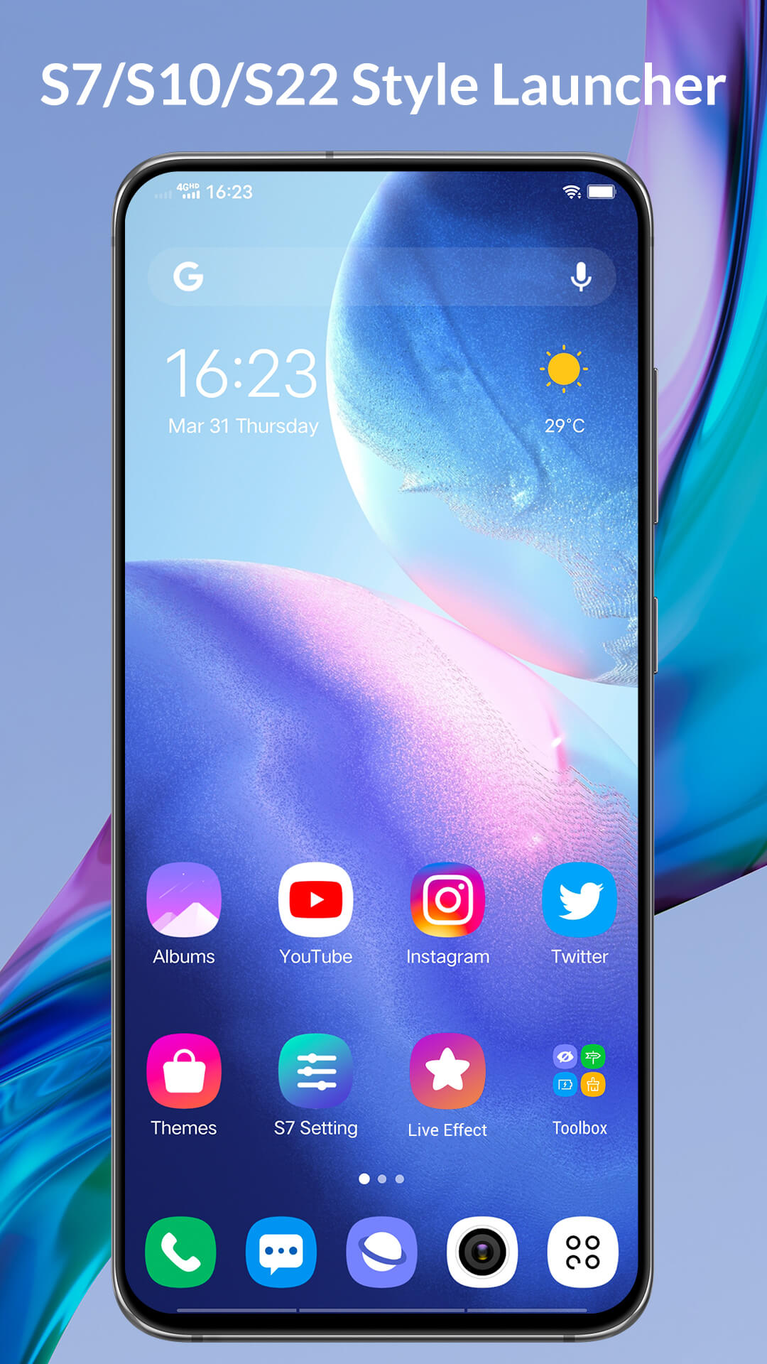اسکرین شات 1 برنامه S7/S9/S22 Launcher for GalaxyS