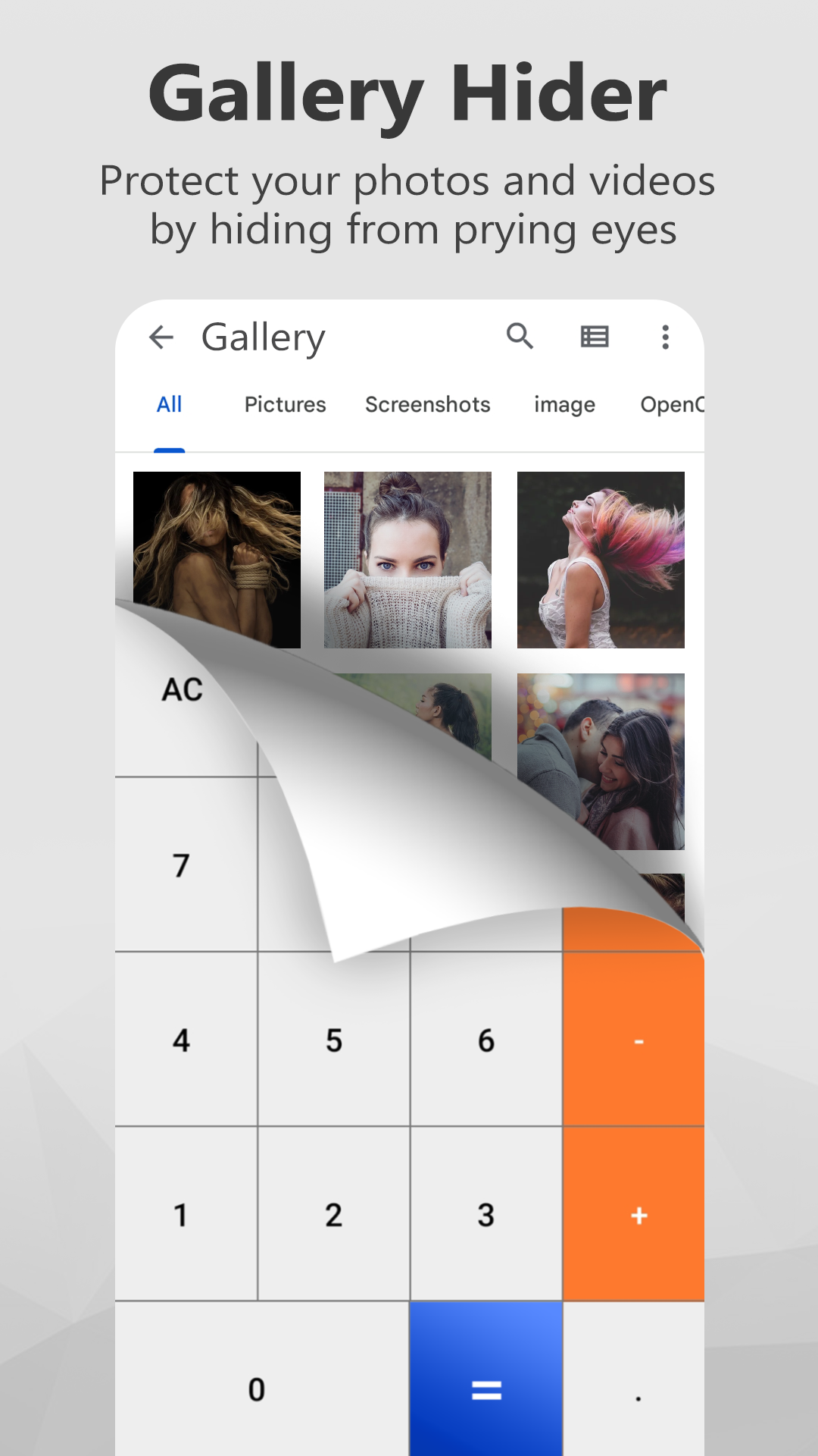 اسکرین شات 3 برنامه Calculator Lock: Hide Photos