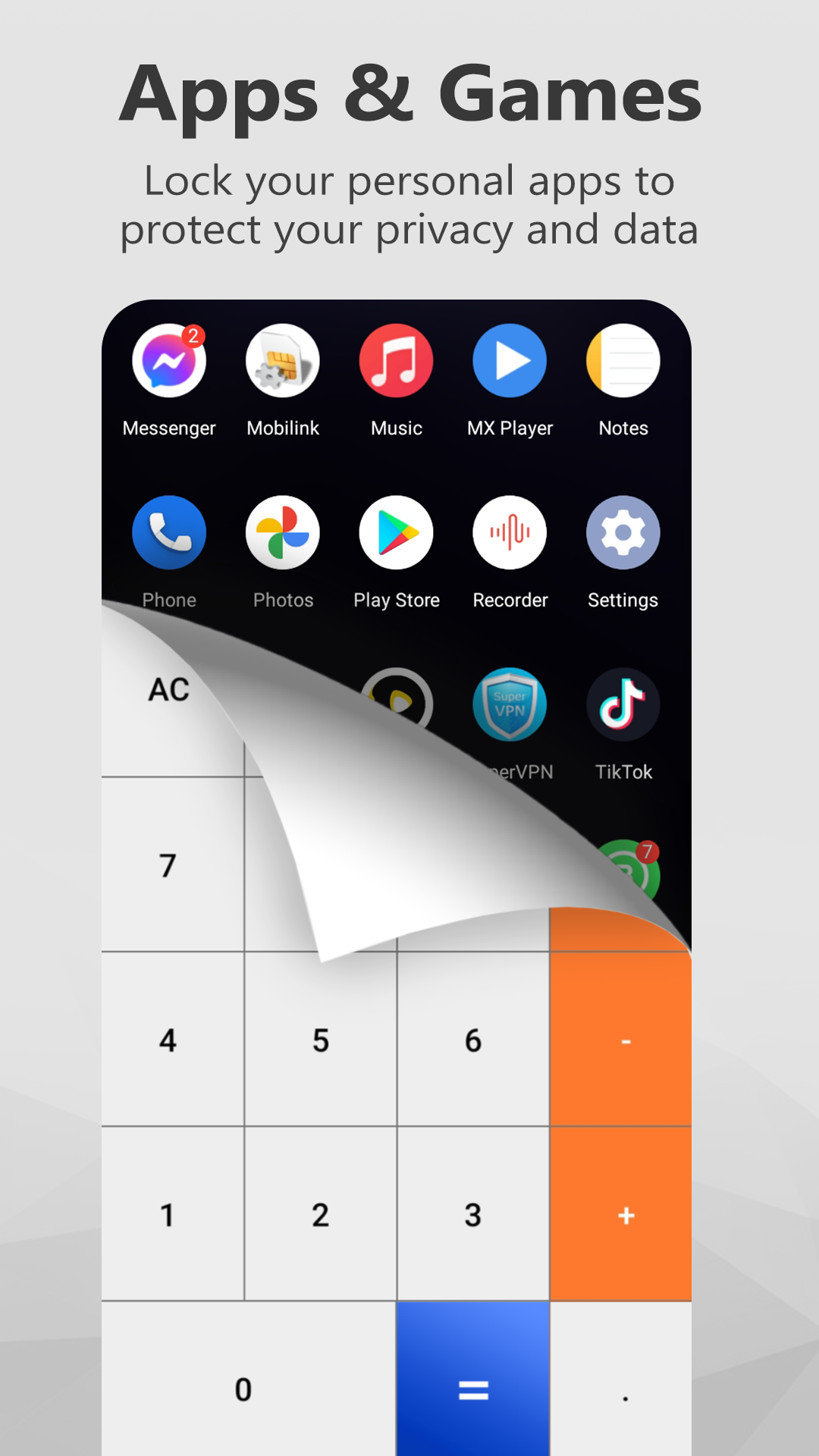 اسکرین شات 4 برنامه Calculator Lock: Hide Photos