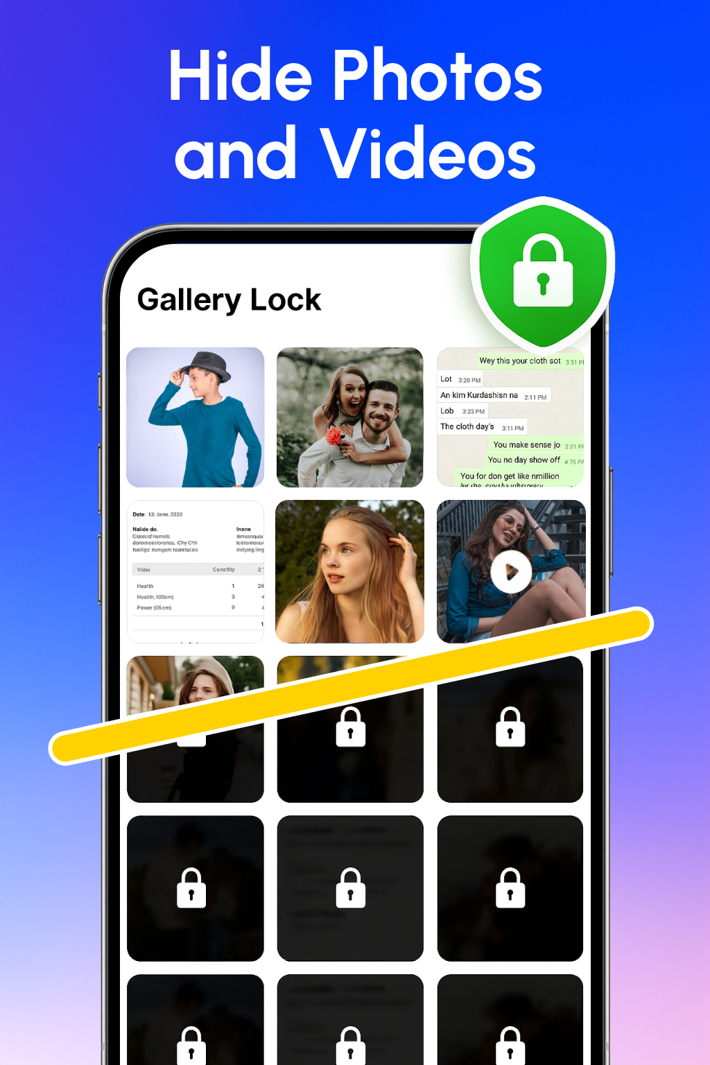 اسکرین شات 3 برنامه Lock Apps:Hide photos & videos
