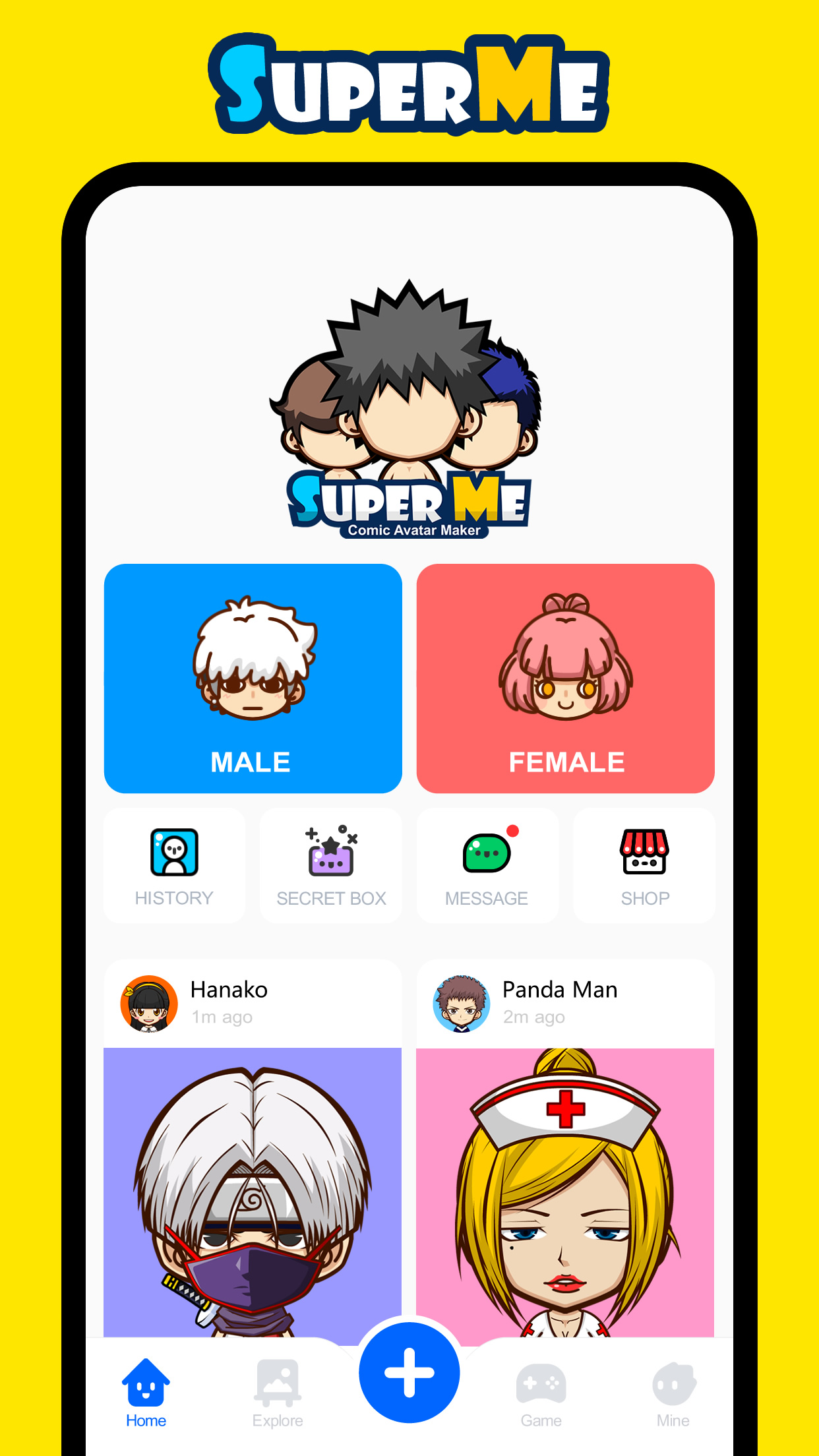 اسکرین شات 1 برنامه SuperMe - Avatar Maker Creator