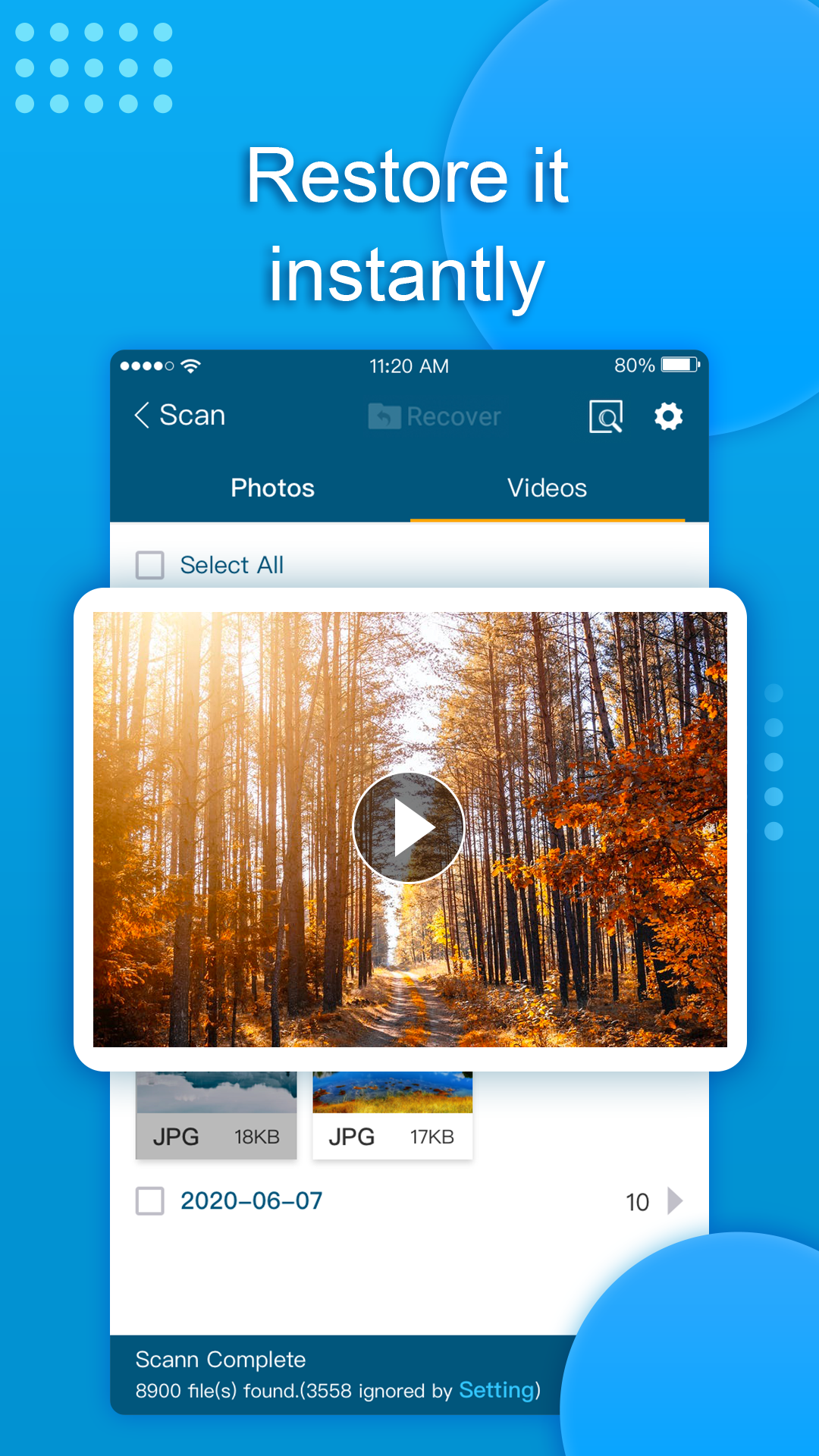 اسکرین شات 3 برنامه Deleted Photo/Video Recovery