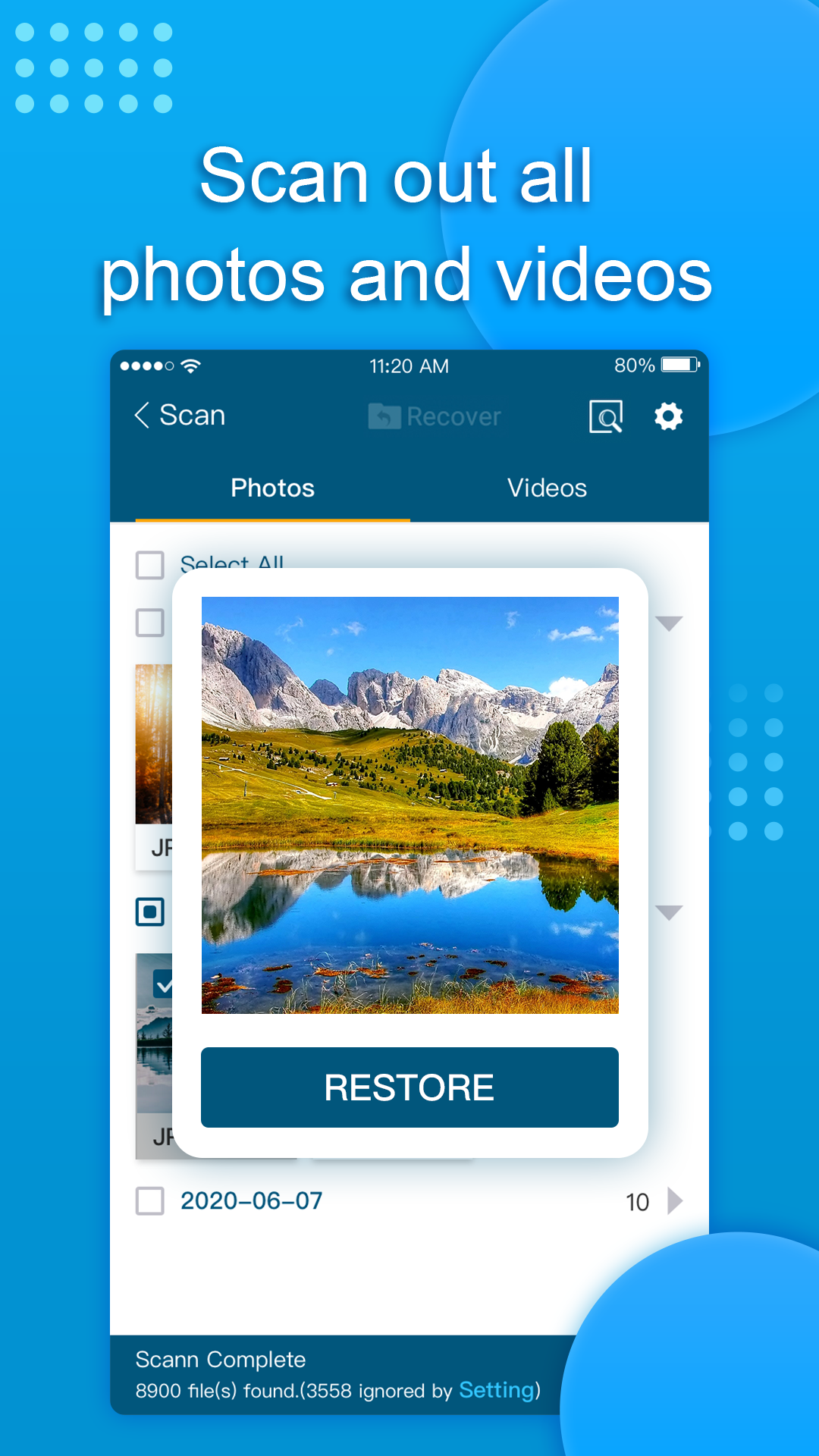 اسکرین شات 2 برنامه Deleted Photo/Video Recovery