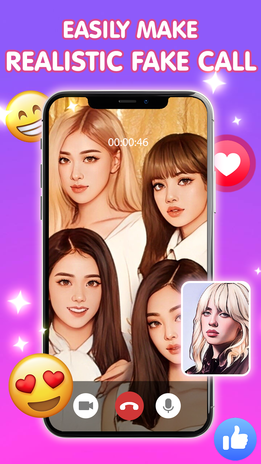 اسکرین شات 3 بازی Celebs Prank Video Call & Chat