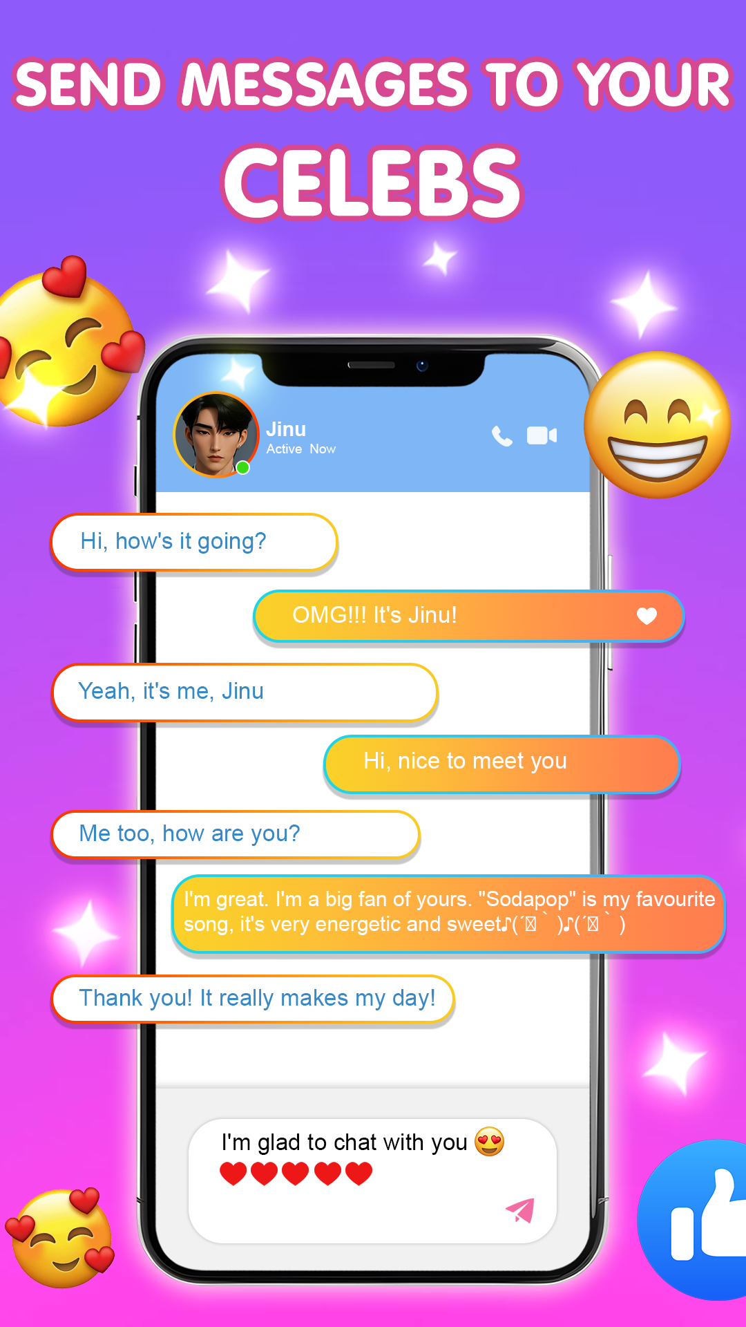 اسکرین شات 4 بازی Celebs Prank Video Call & Chat