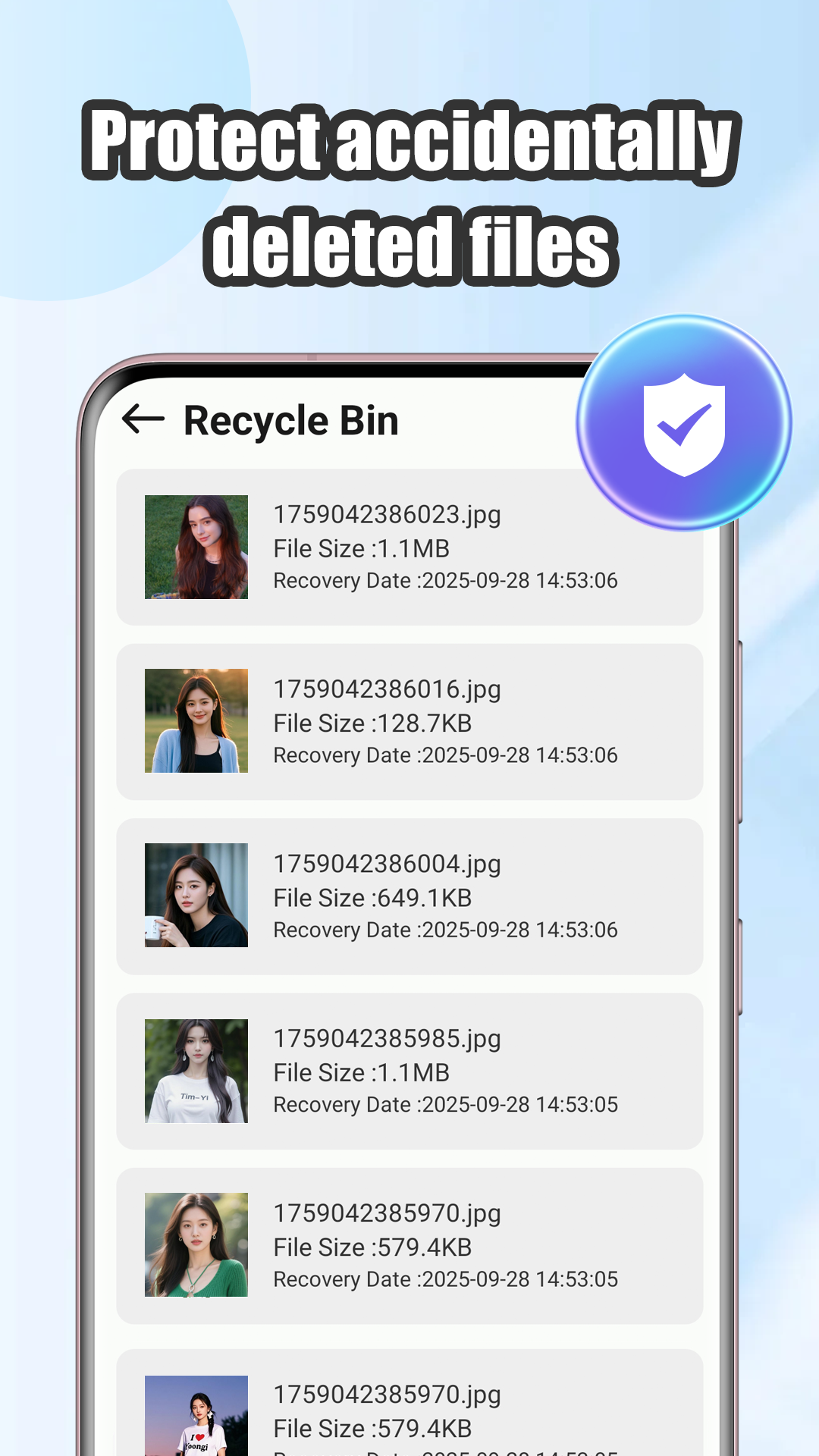 اسکرین شات 3 برنامه Files Recovery - Retrieve file