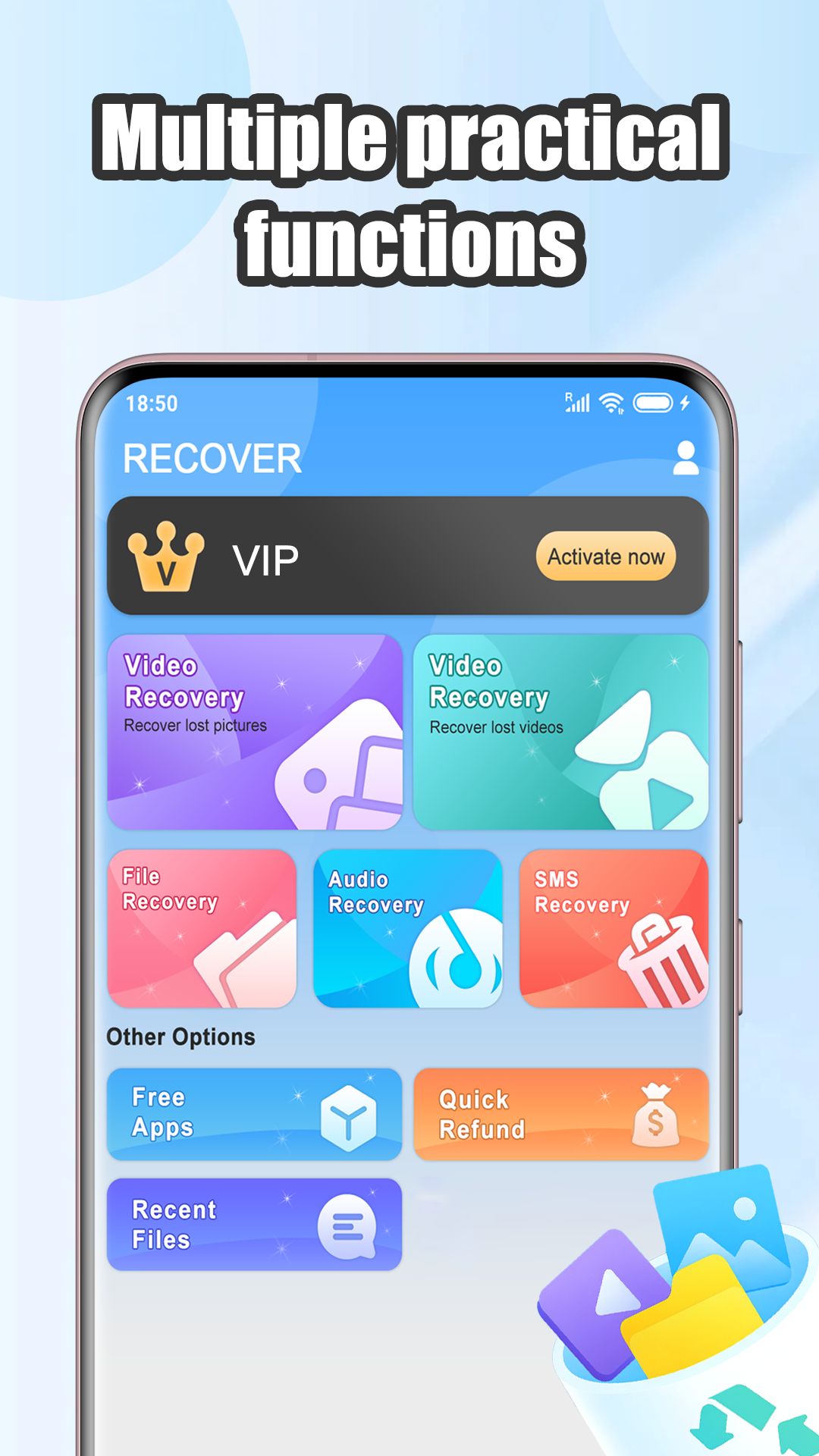 اسکرین شات 2 برنامه Files Recovery - Retrieve file