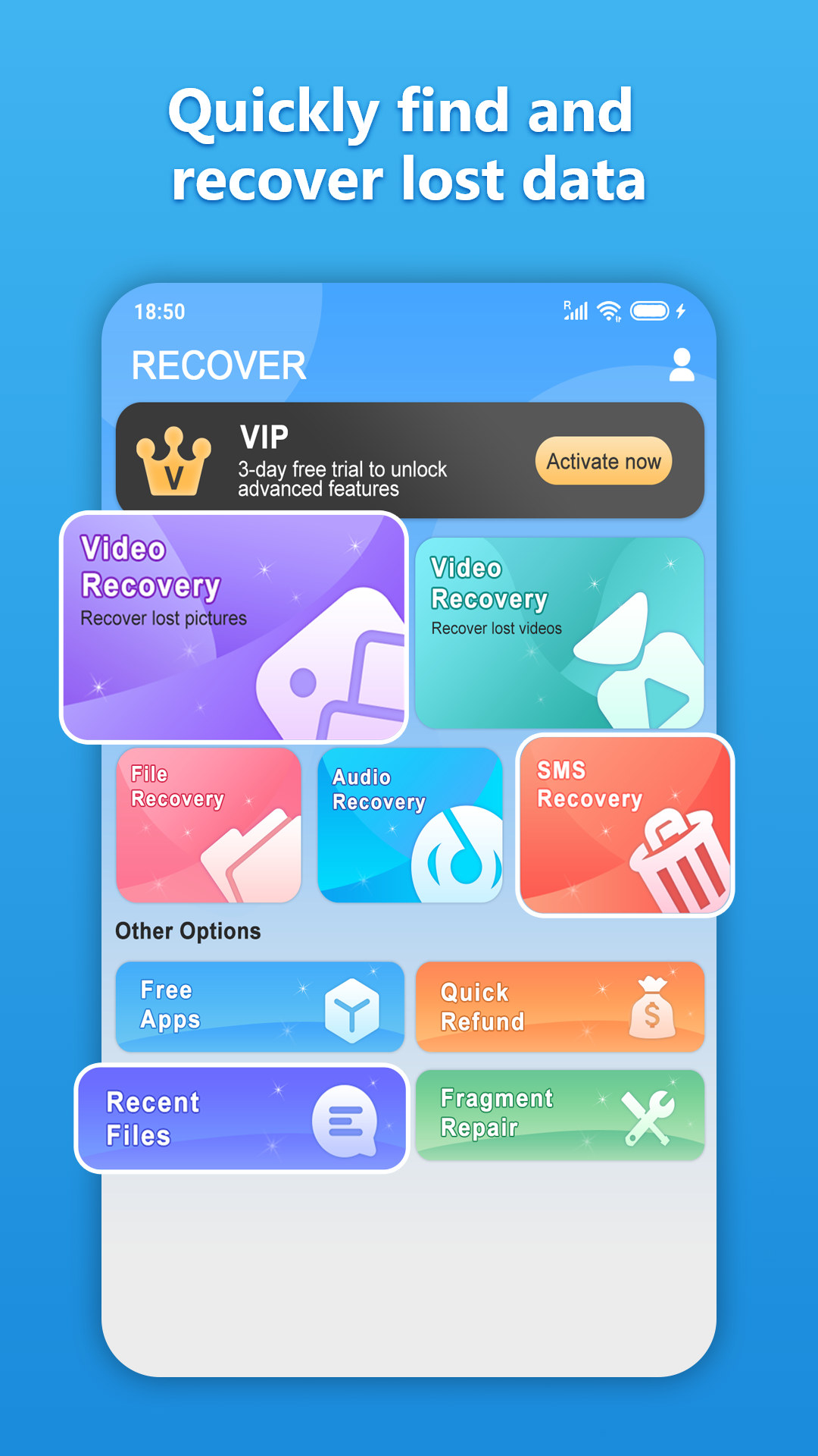 اسکرین شات 2 برنامه All Recovery+