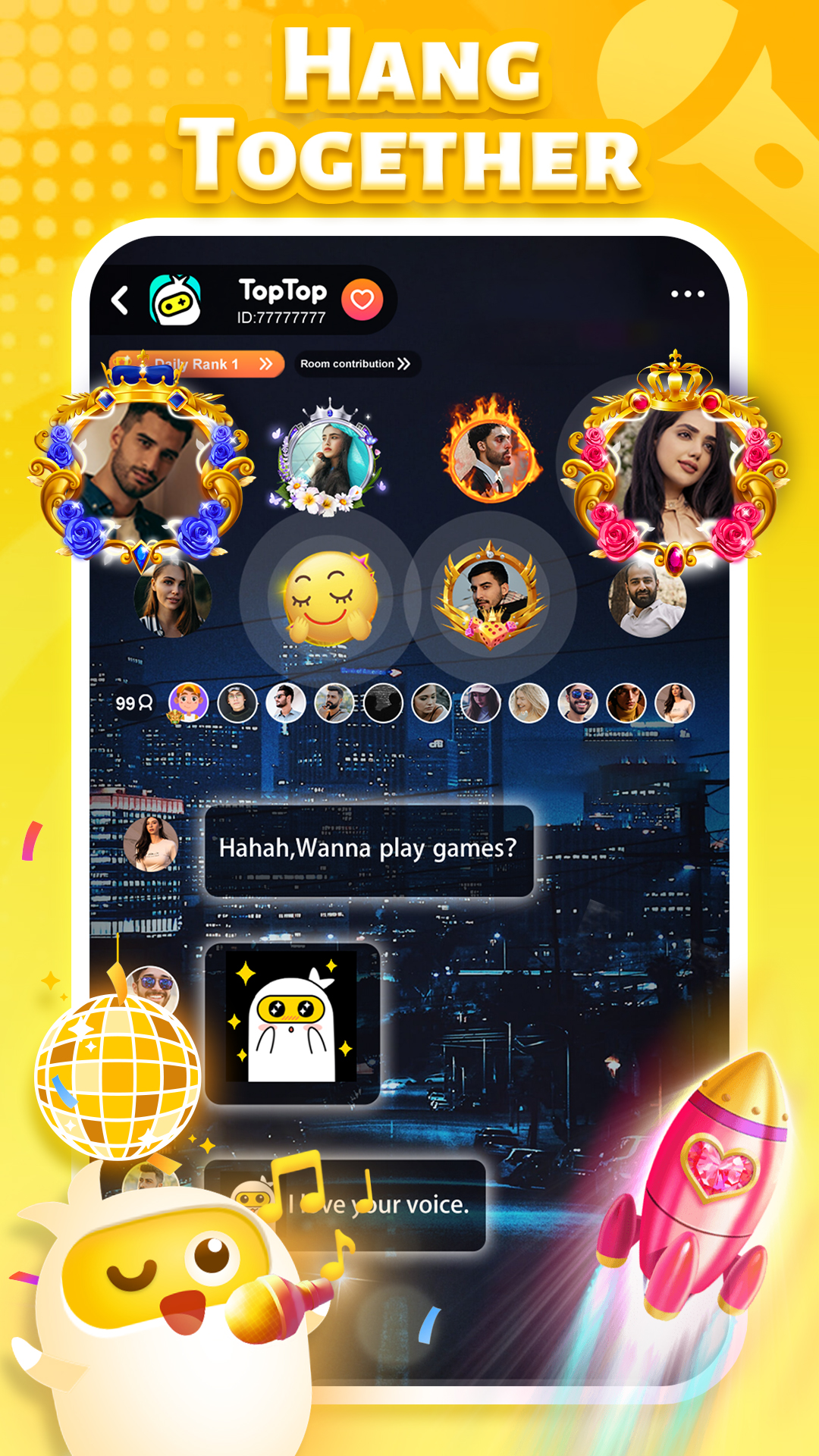 اسکرین شات 7 برنامه TopTop: Games&Chat