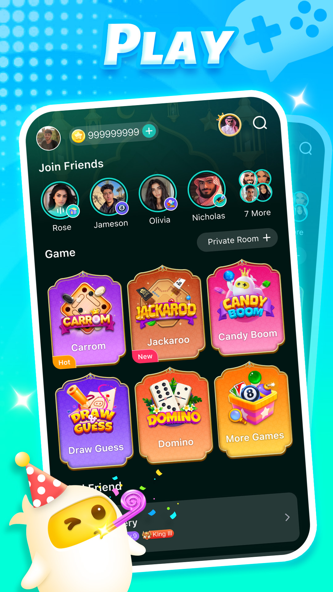 اسکرین شات 1 برنامه TopTop: Games&Chat