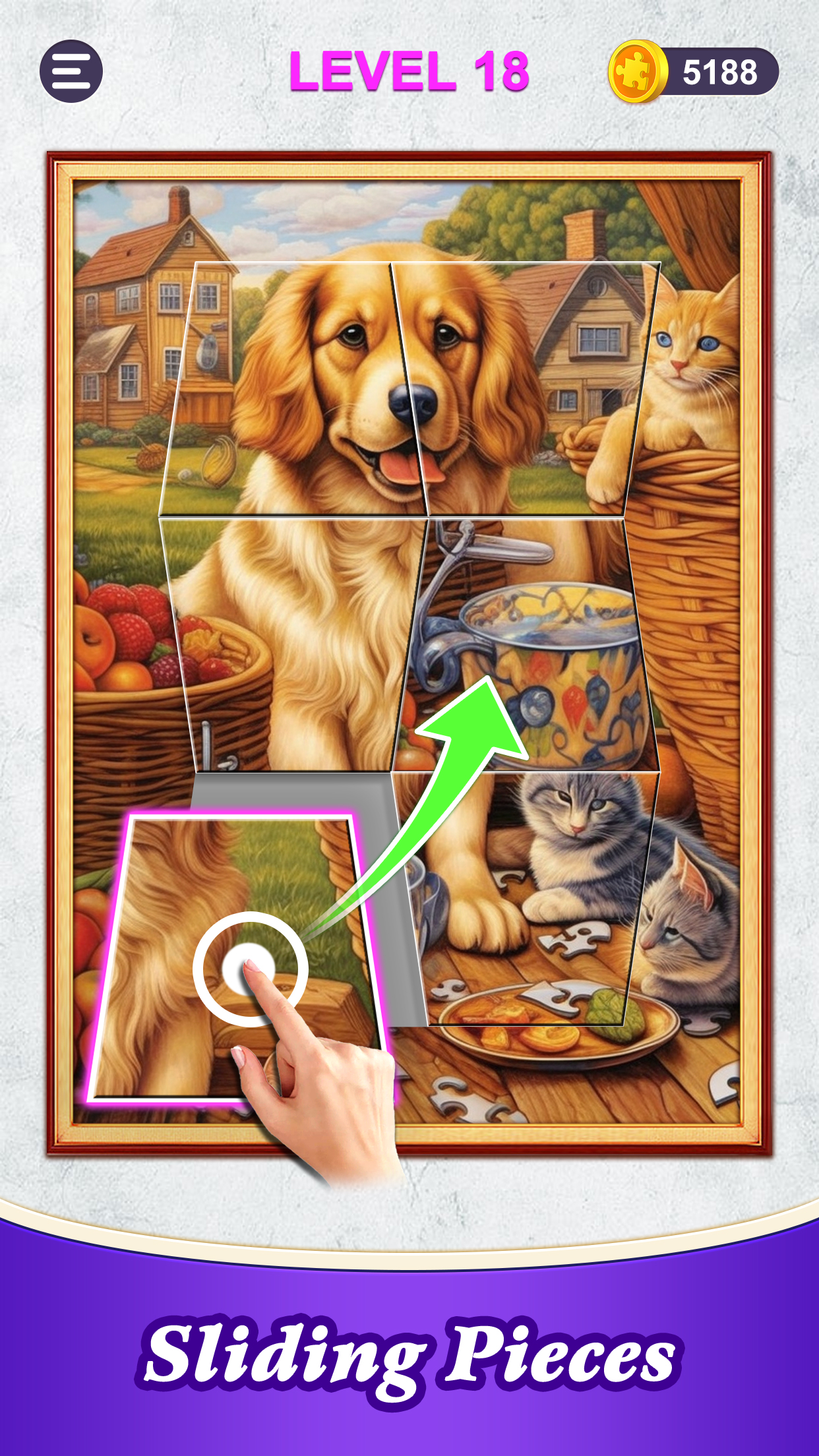 اسکرین شات 2 بازی Jigsort: Jigsaw Sliding Puzzle