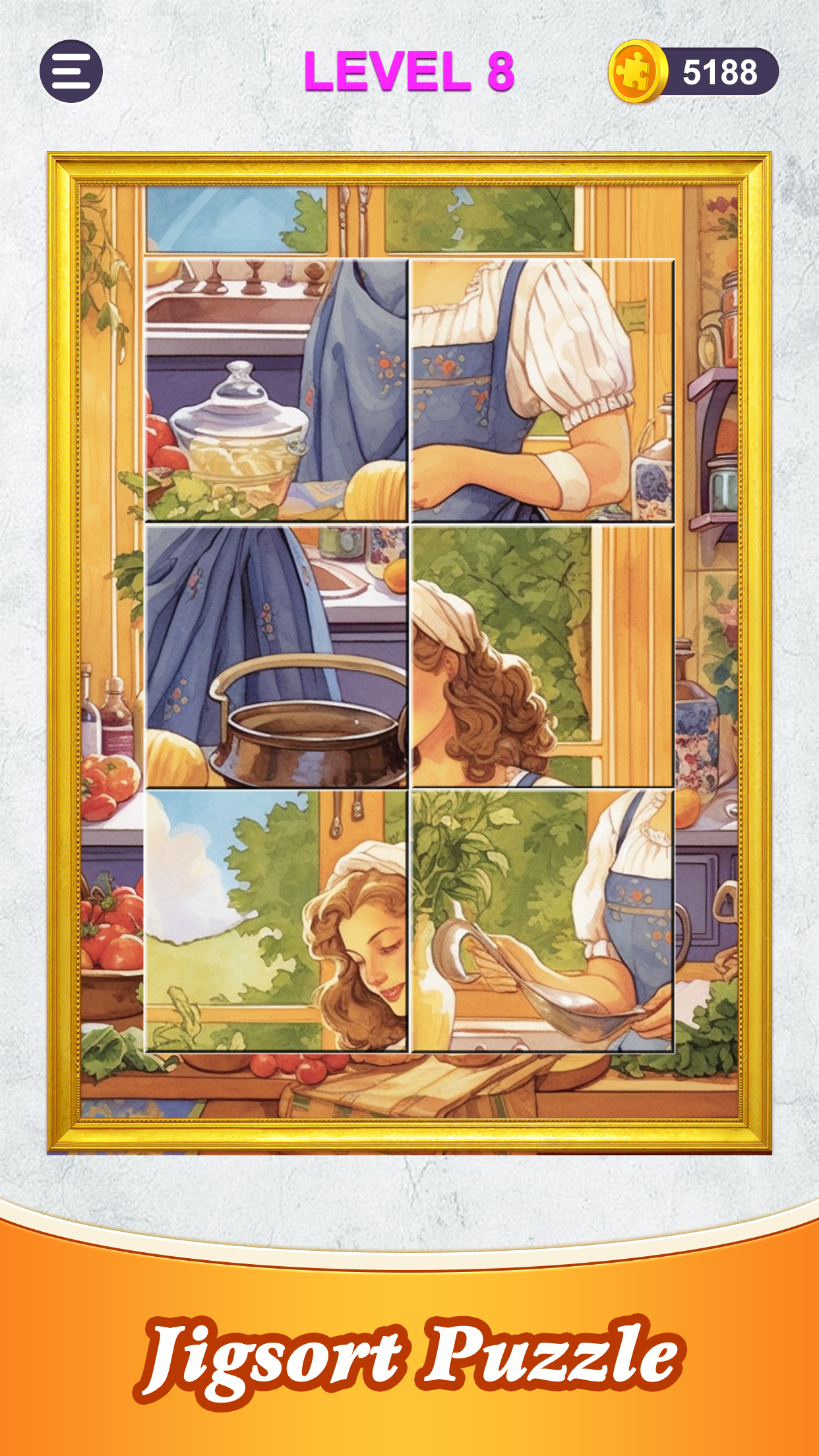 اسکرین شات 1 بازی Jigsort: Jigsaw Sliding Puzzle