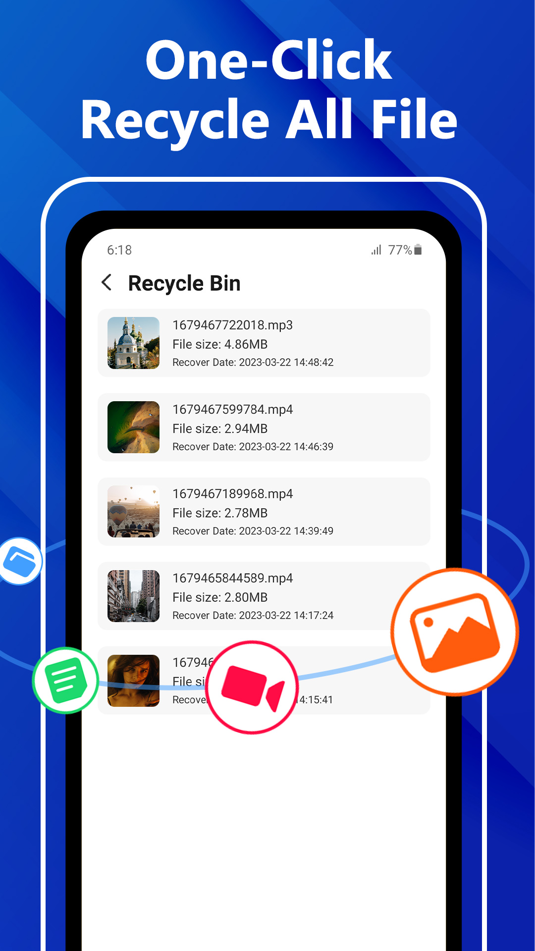 اسکرین شات 4 برنامه Recover Files - Restore All