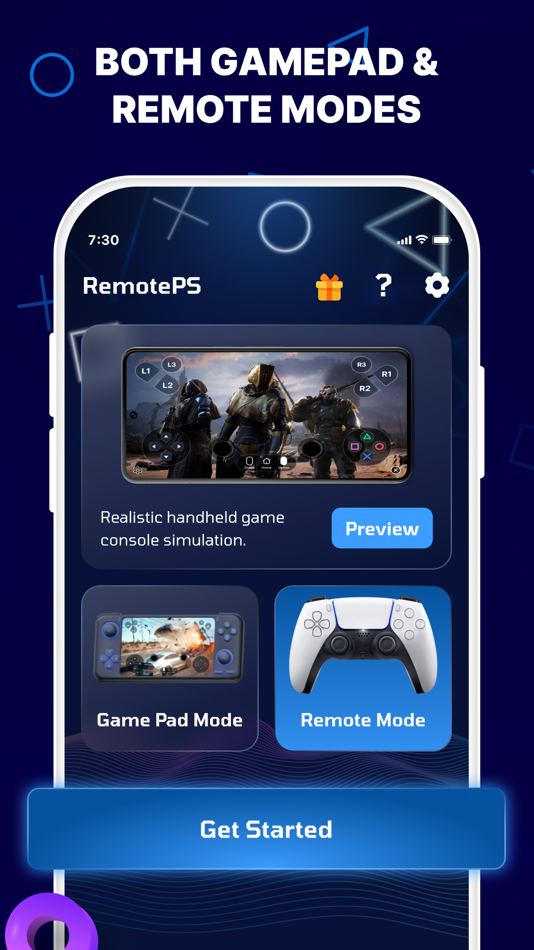 اسکرین شات 3 برنامه PS Remote Game Controller