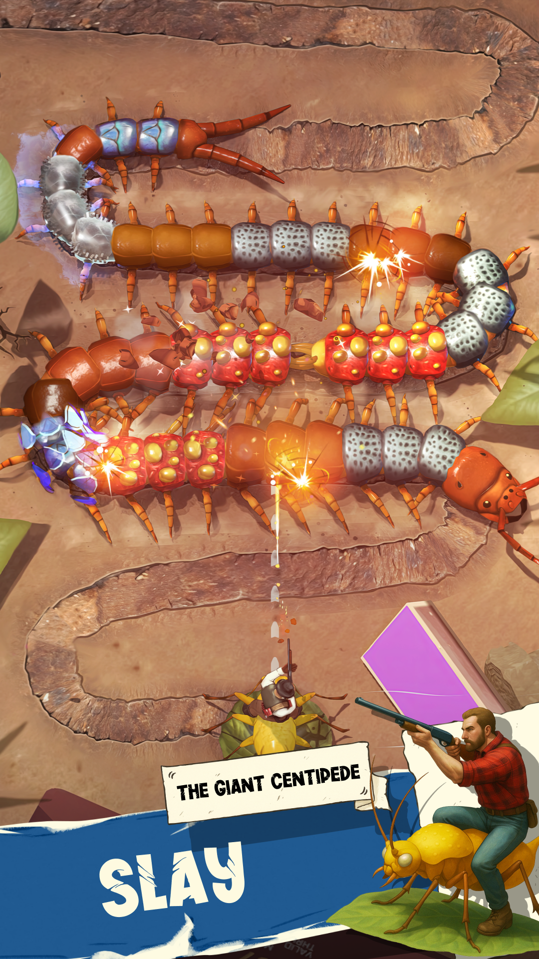 اسکرین شات 1 بازی Scolopendra: Shoot a Centipede