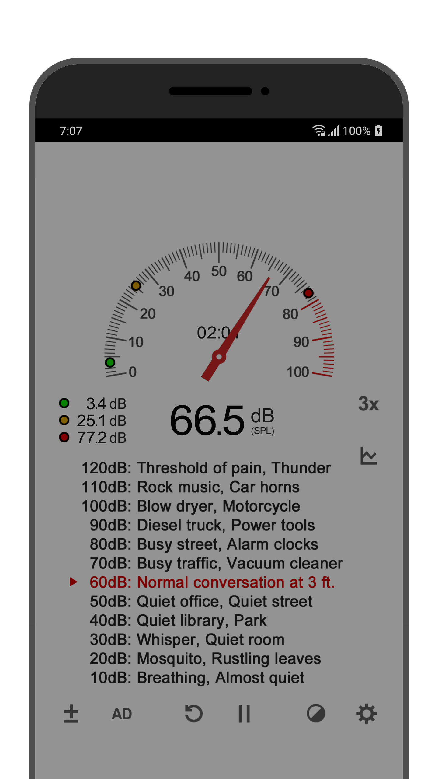 اسکرین شات 5 برنامه Sound Meter