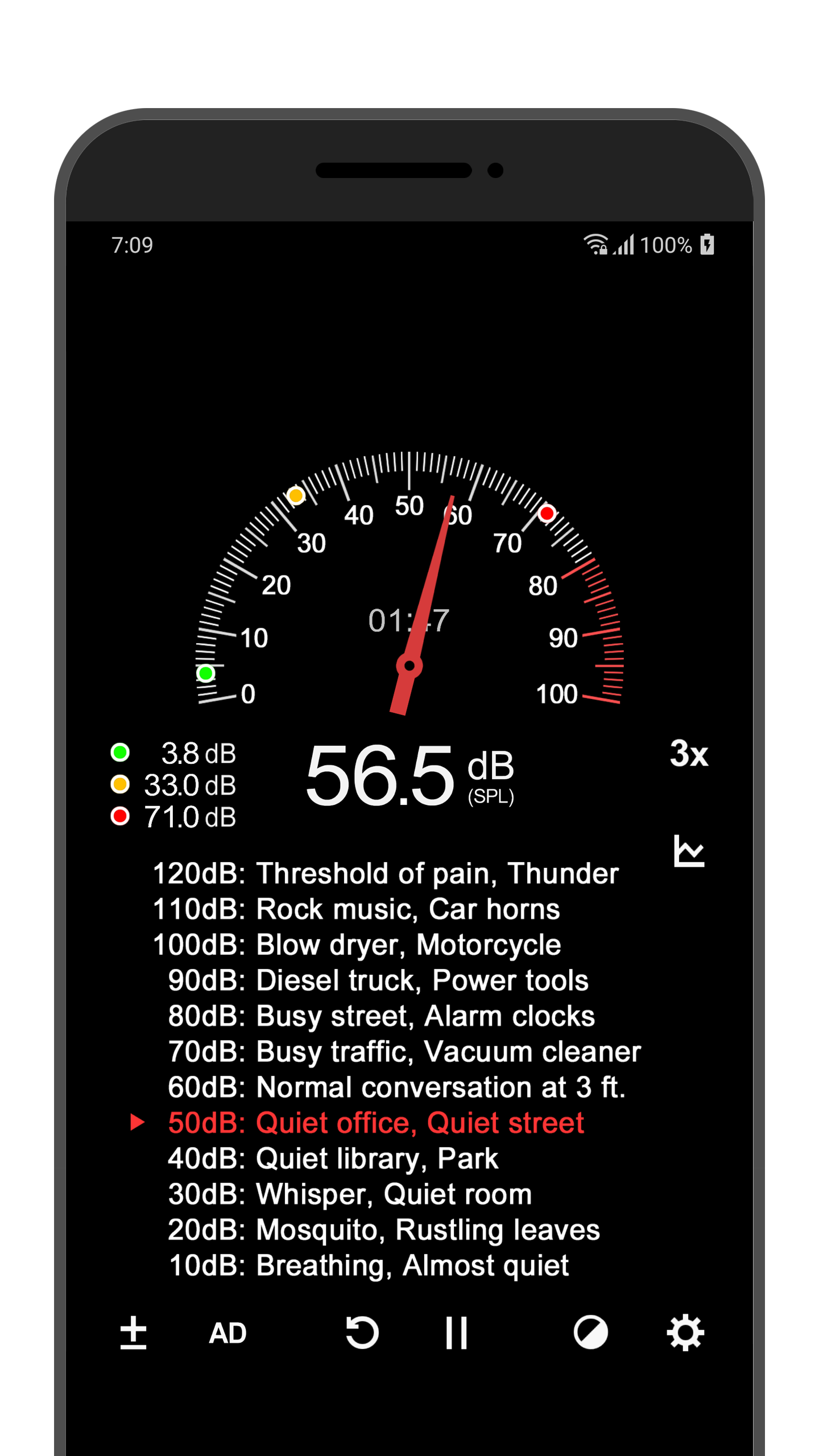 اسکرین شات 2 برنامه Sound Meter