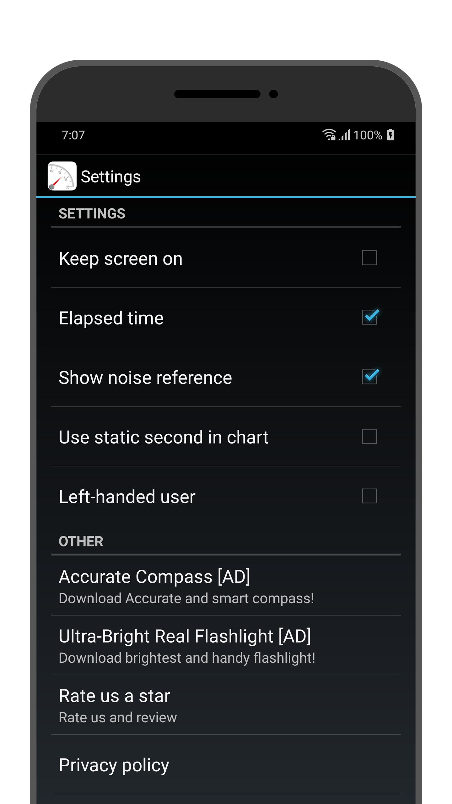 اسکرین شات 7 برنامه Sound Meter