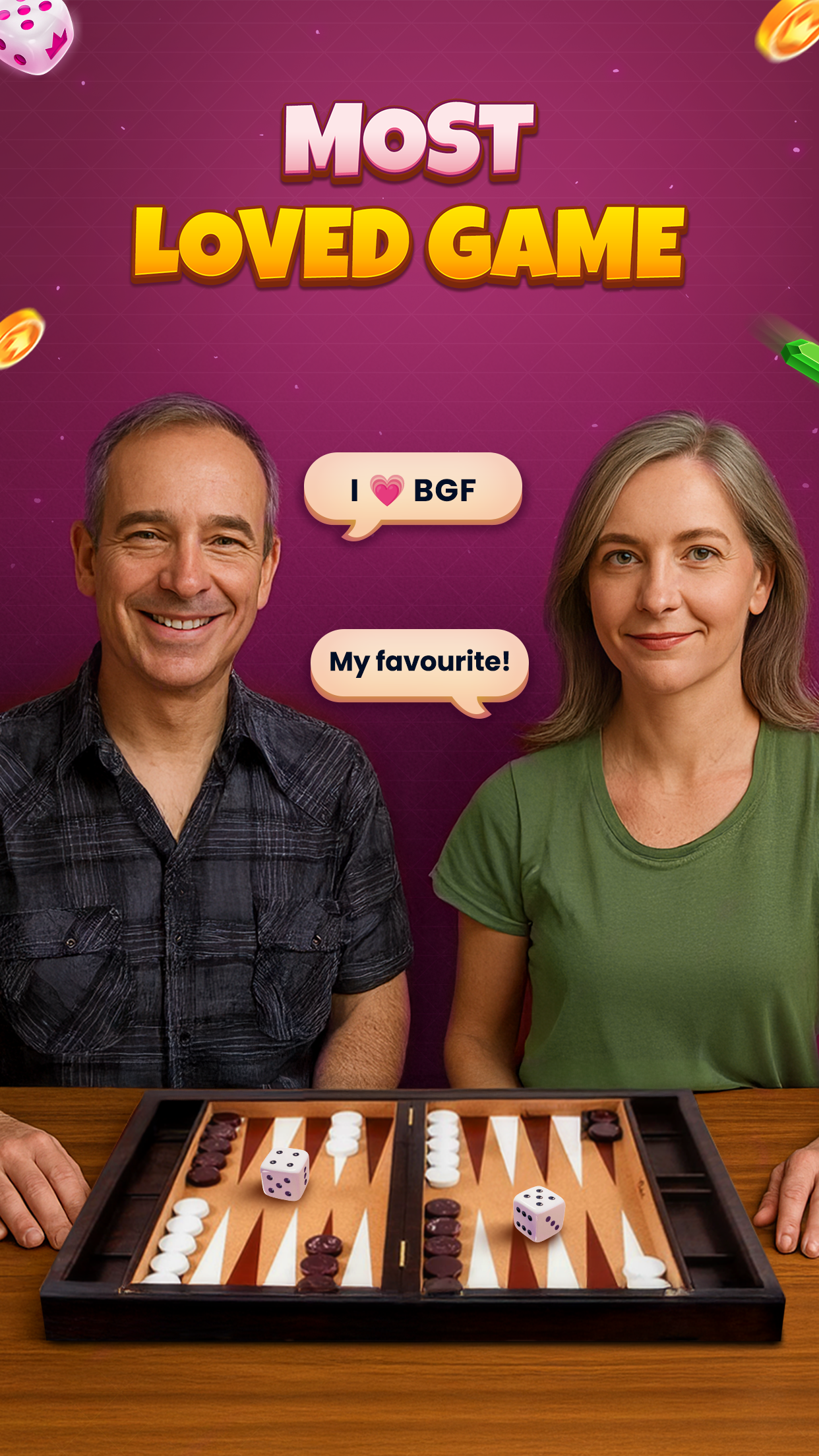 اسکرین شات 1 بازی Backgammon Friends Online