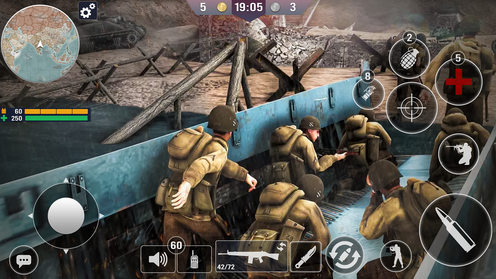 اسکرین شات 1 بازی World War Fire Squad Gun Shoot