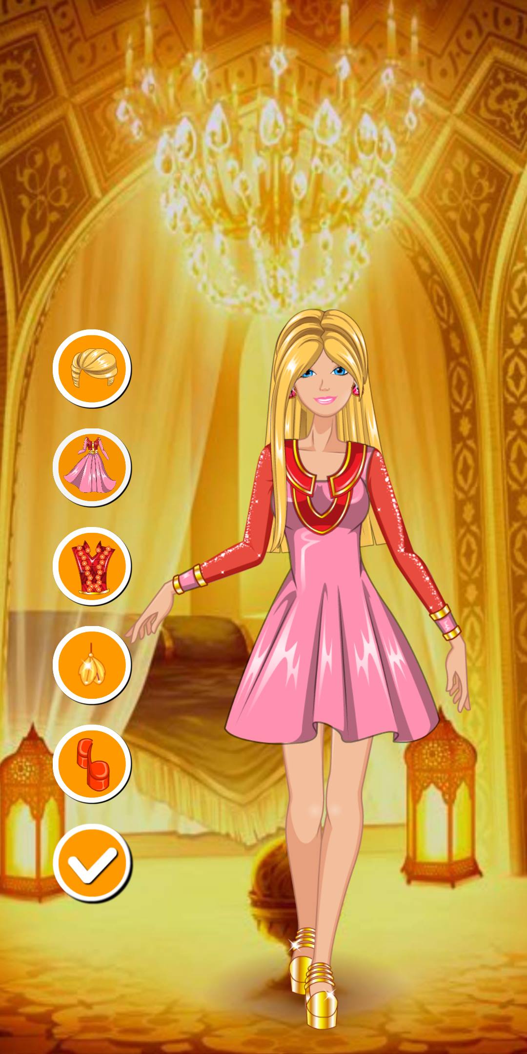 اسکرین شات 3 برنامه Pink Princess Dress Up
