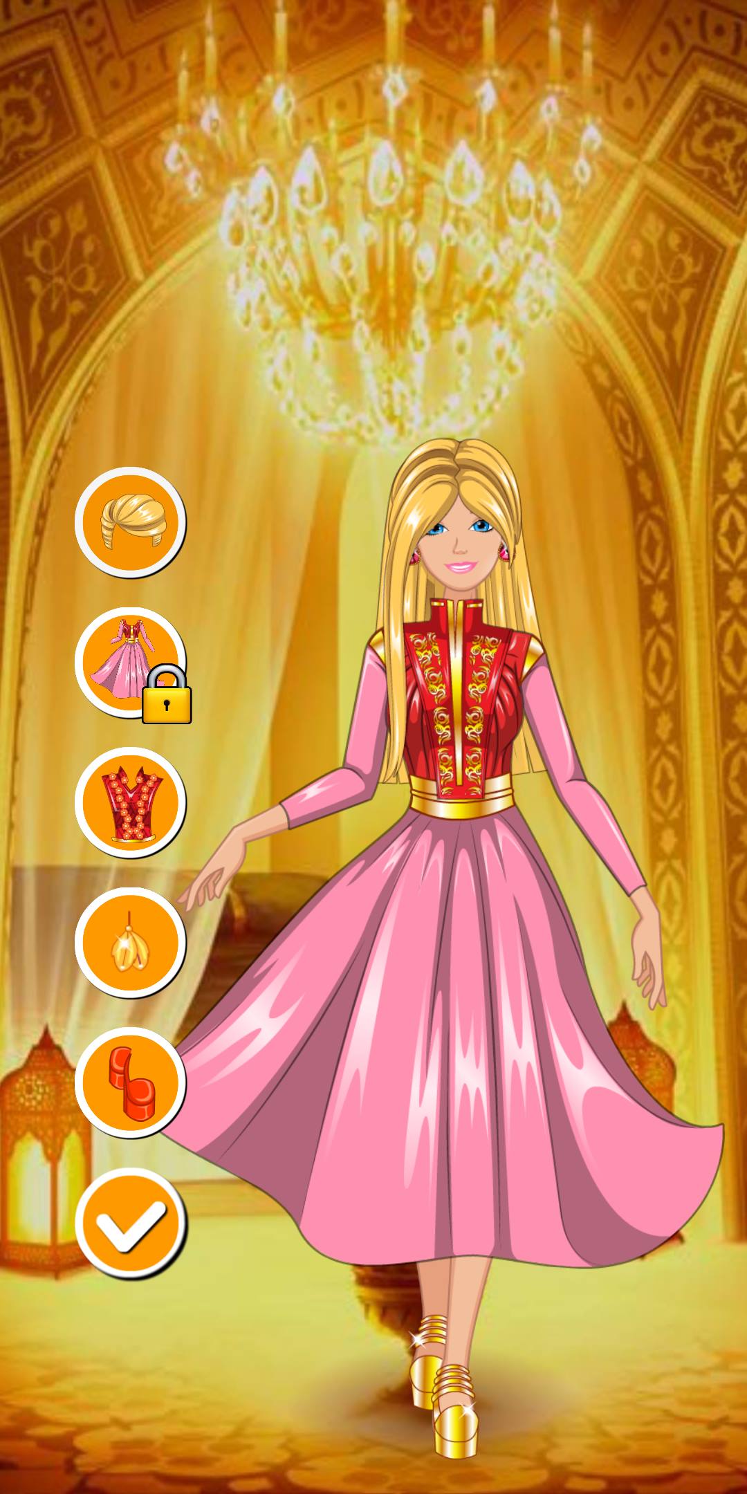 اسکرین شات 2 برنامه Pink Princess Dress Up