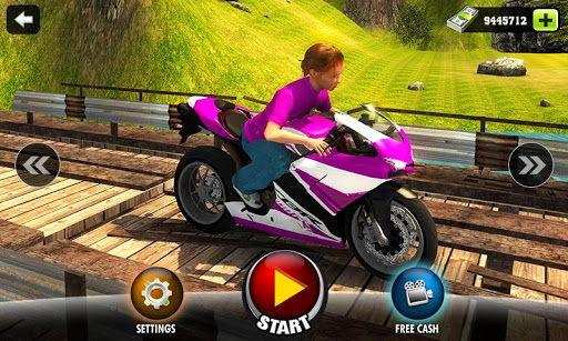 اسکرین شات 2 بازی Kids Downhill Mountain Motorbike Riding