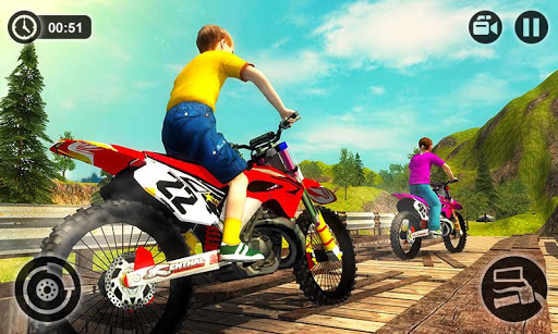 اسکرین شات 4 بازی Kids Downhill Mountain Motorbike Riding
