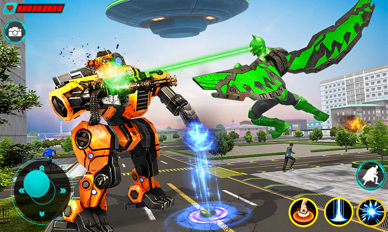اسکرین شات 2 بازی Flying Bat Robot Bike 3D