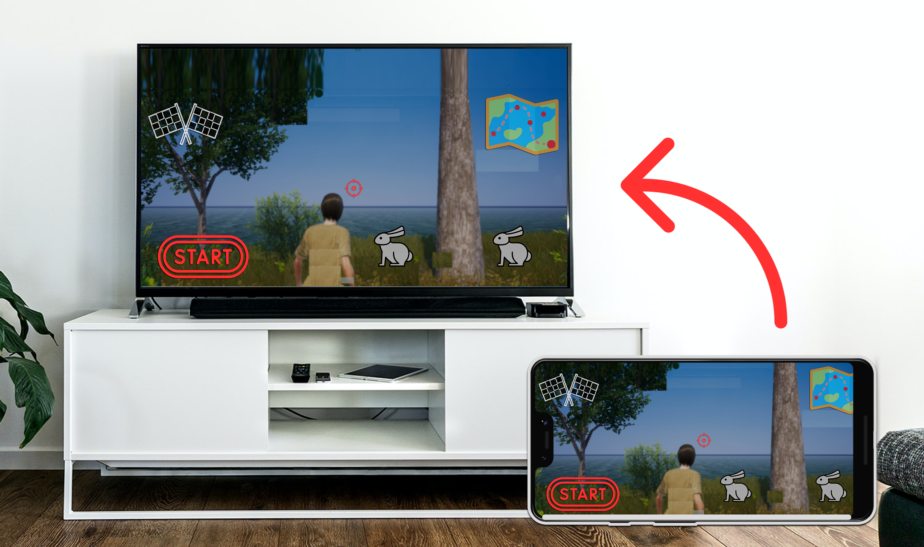 اسکرین شات 1 برنامه Play Games on TV with Phone