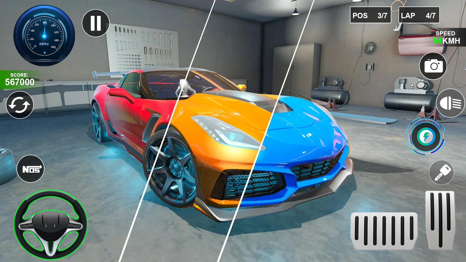 اسکرین شات 2 برنامه Sports Car Racing Games