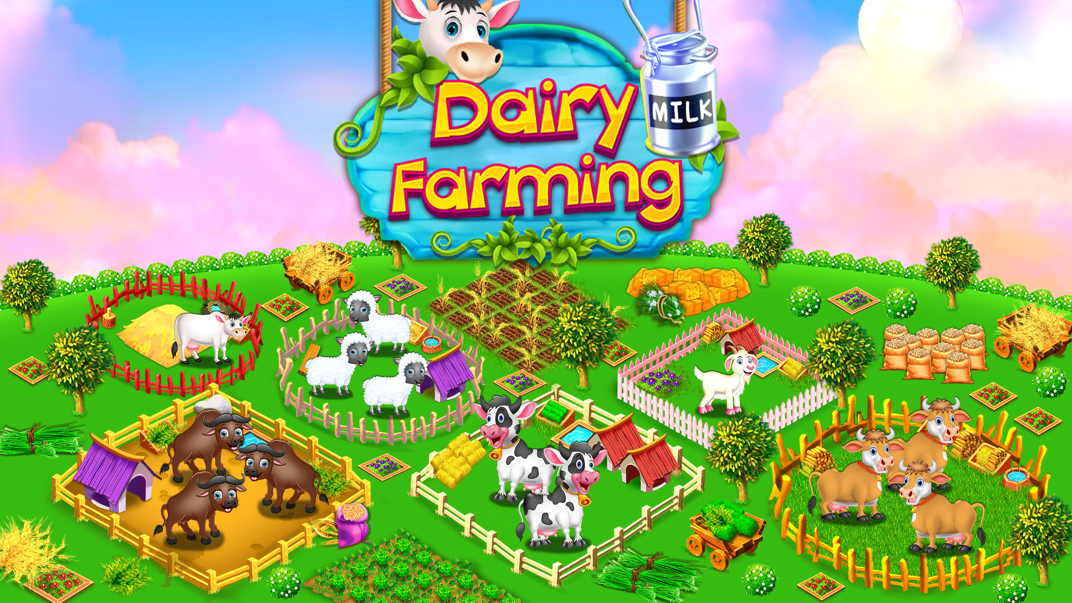 اسکرین شات 3 بازی Dairy Farming: A Milking Game
