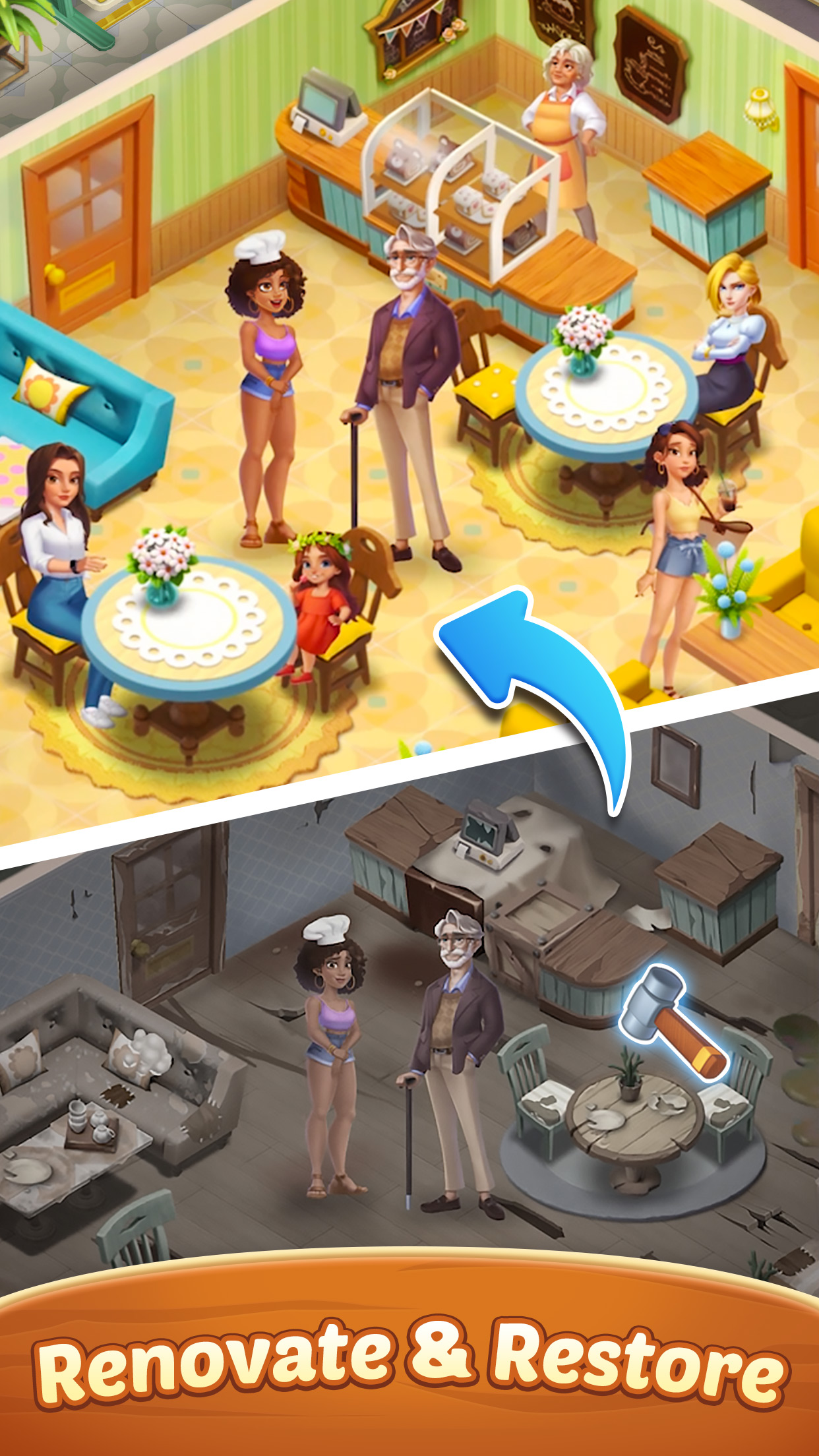 اسکرین شات 4 بازی Seaside Escape®: Merge & Story