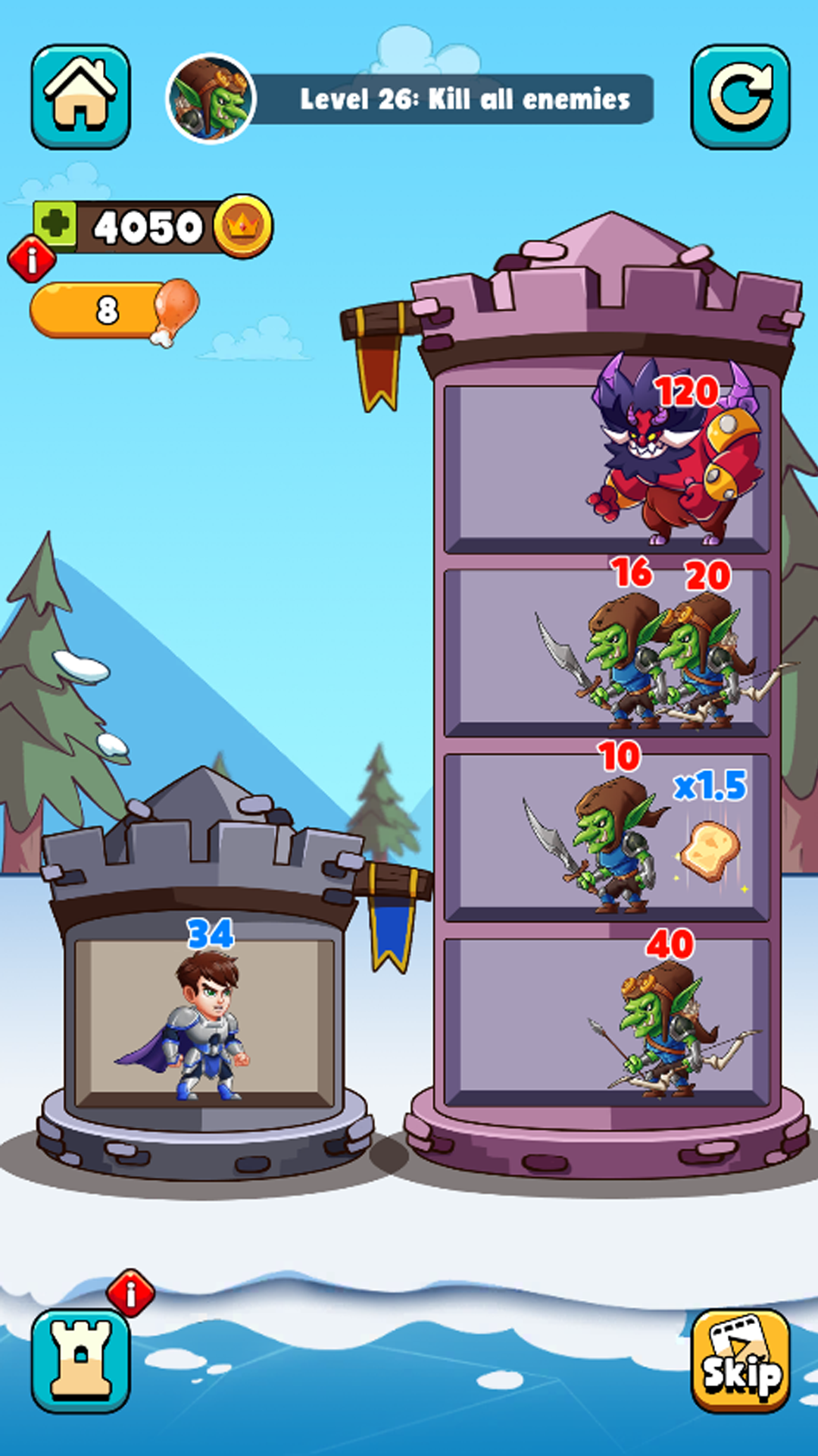 اسکرین شات 4 بازی Hero Tower Wars - Merge Puzzle