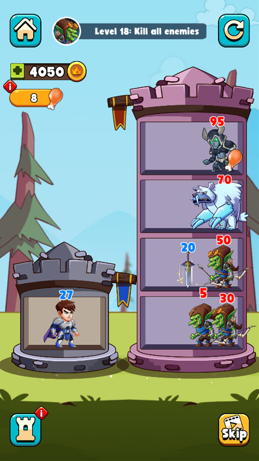 اسکرین شات 3 بازی Hero Tower Wars - Merge Puzzle