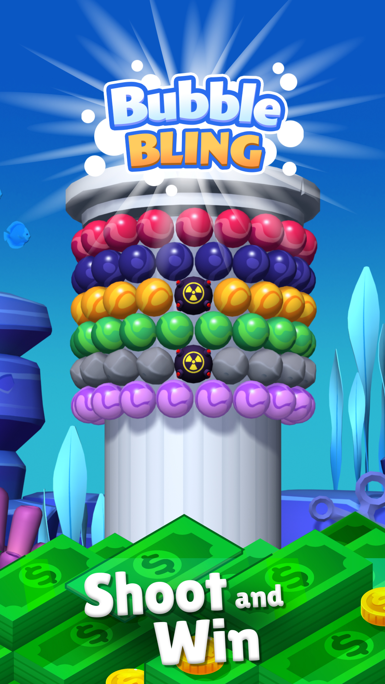 اسکرین شات 1 بازی Bubble Bling: Win Real Money