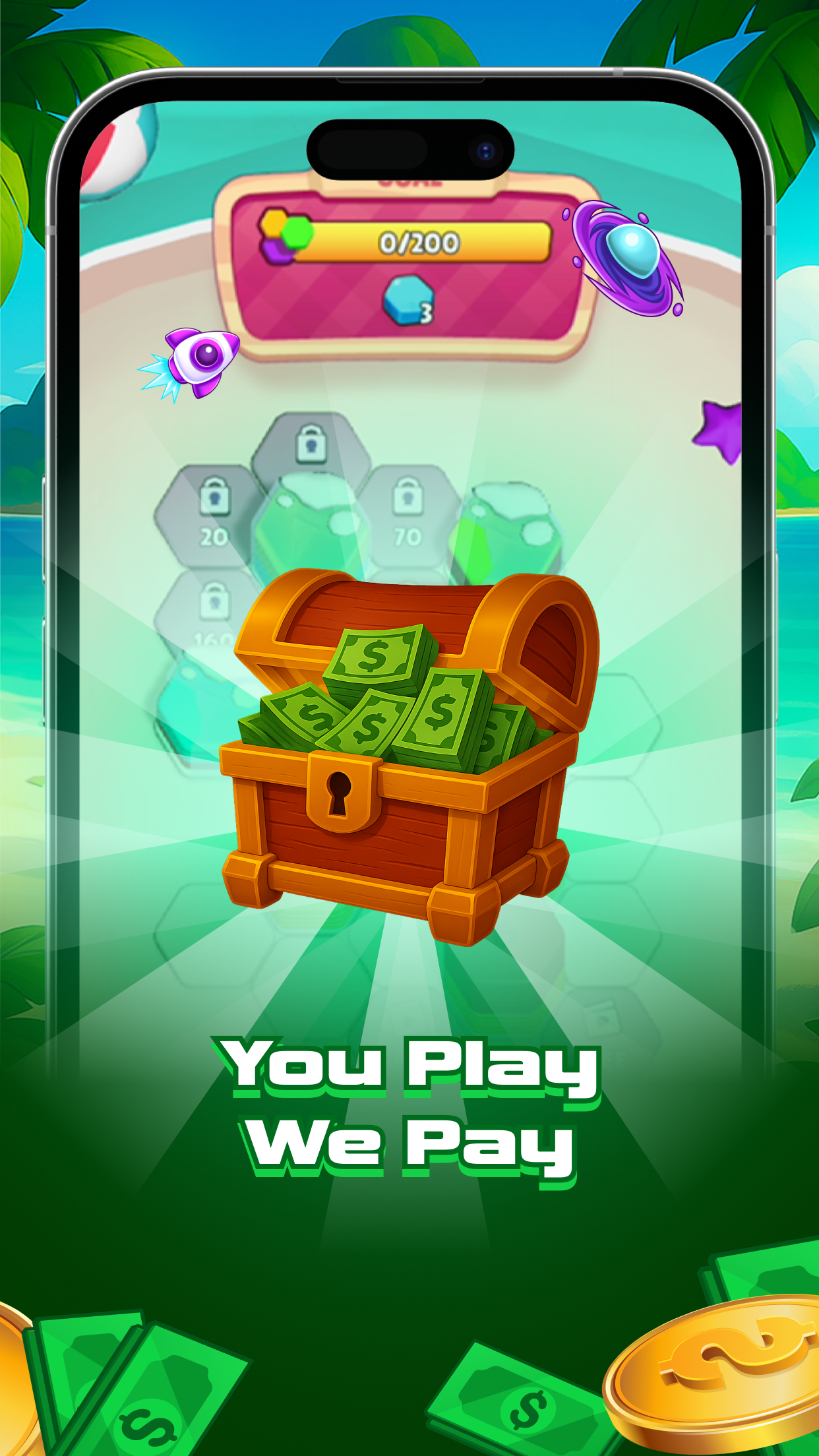 اسکرین شات 3 بازی Hexa Flip: Sorting Money Game