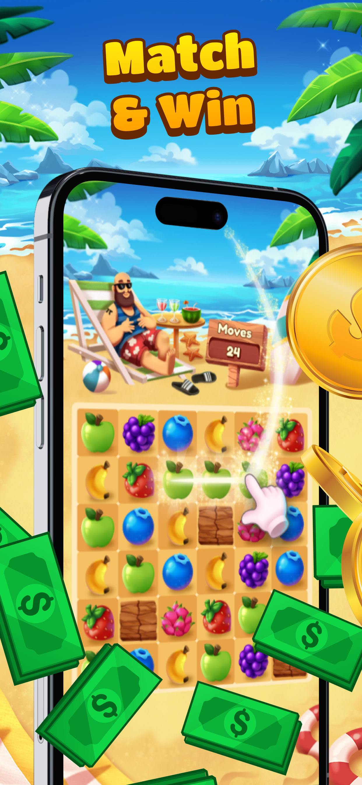 اسکرین شات 2 بازی Tropical Crush: Win Cash Prize