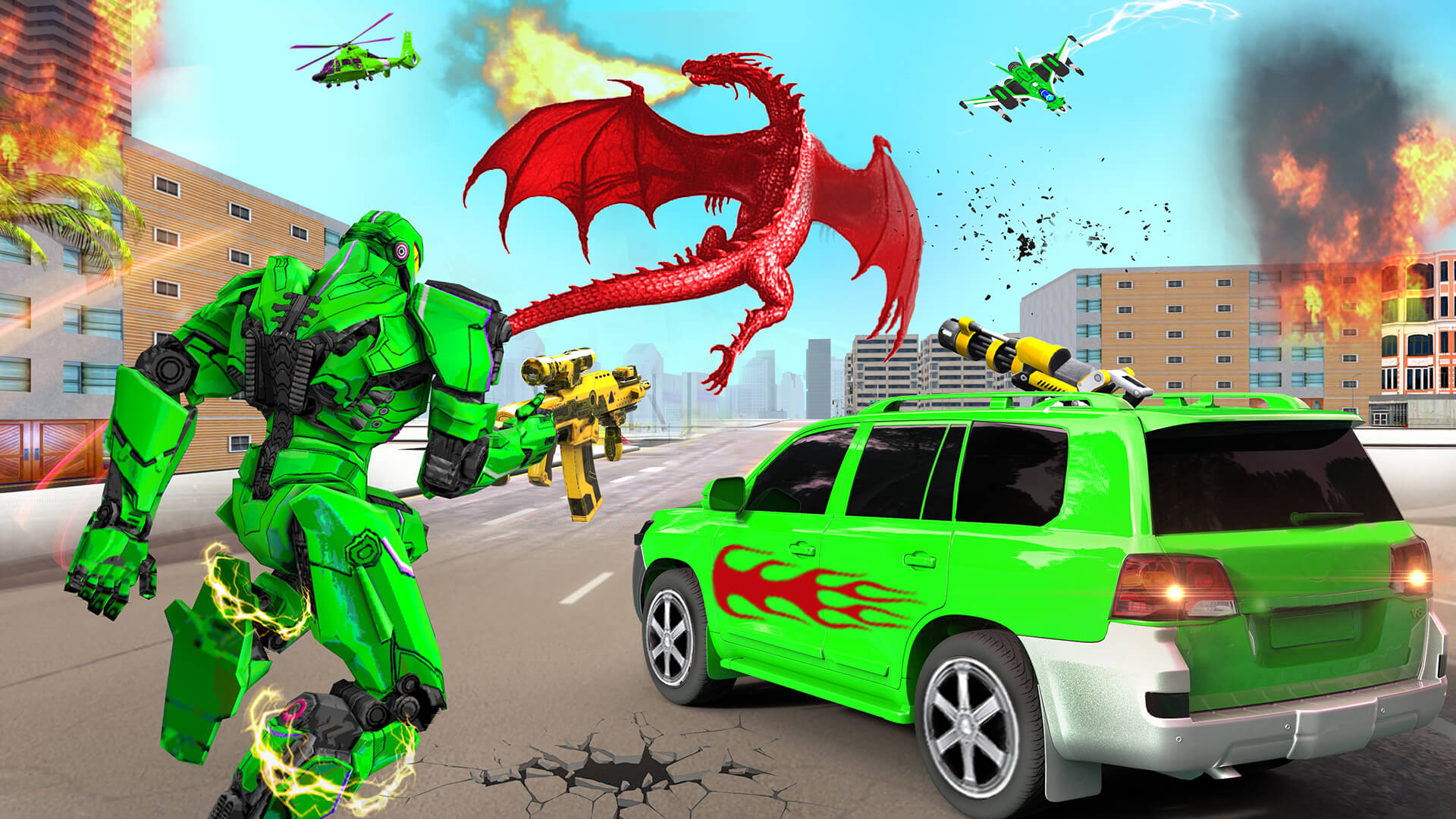 اسکرین شات 5 بازی Flying Dragon Transform Robot