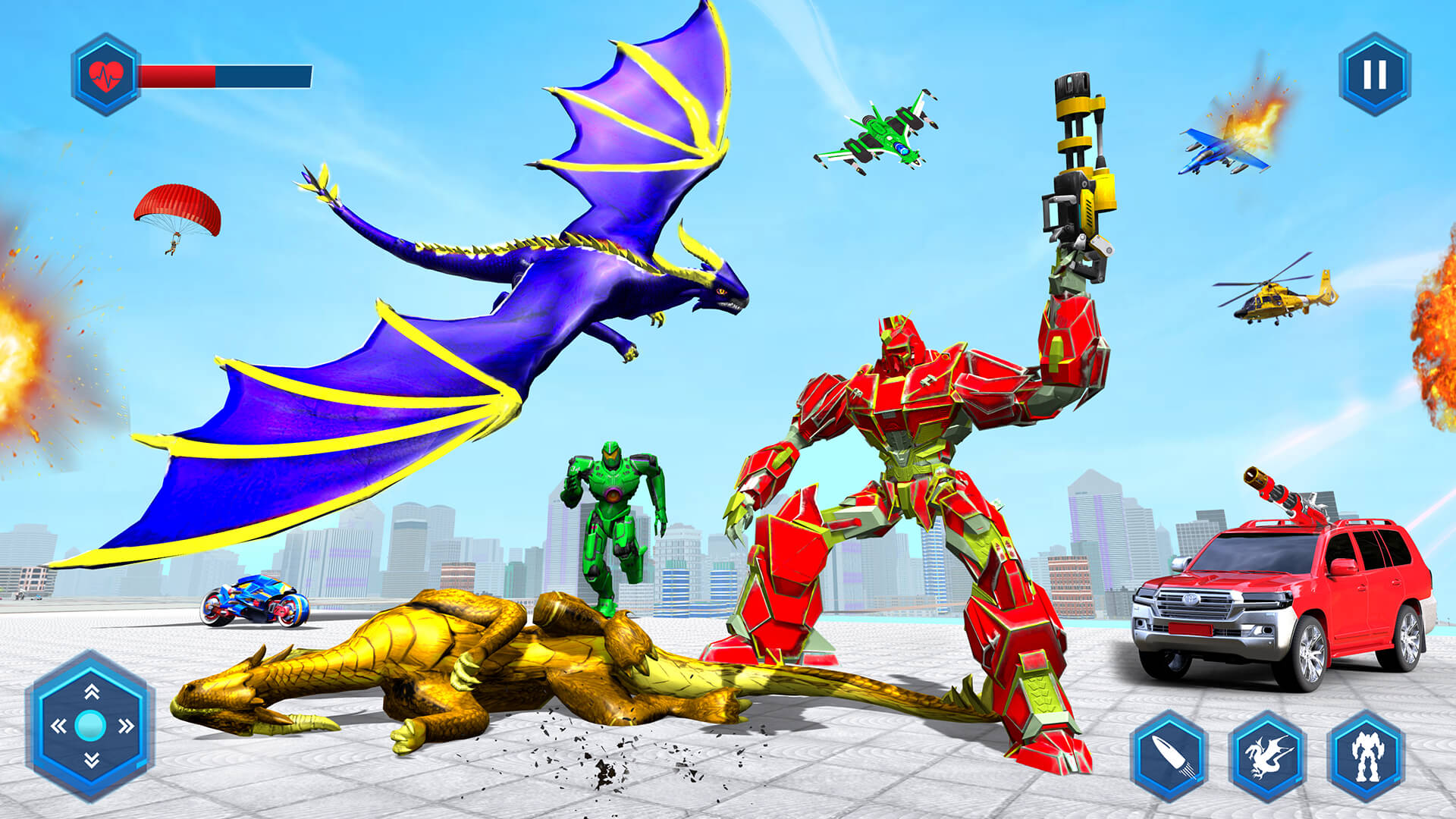 اسکرین شات 3 بازی Flying Dragon Transform Robot