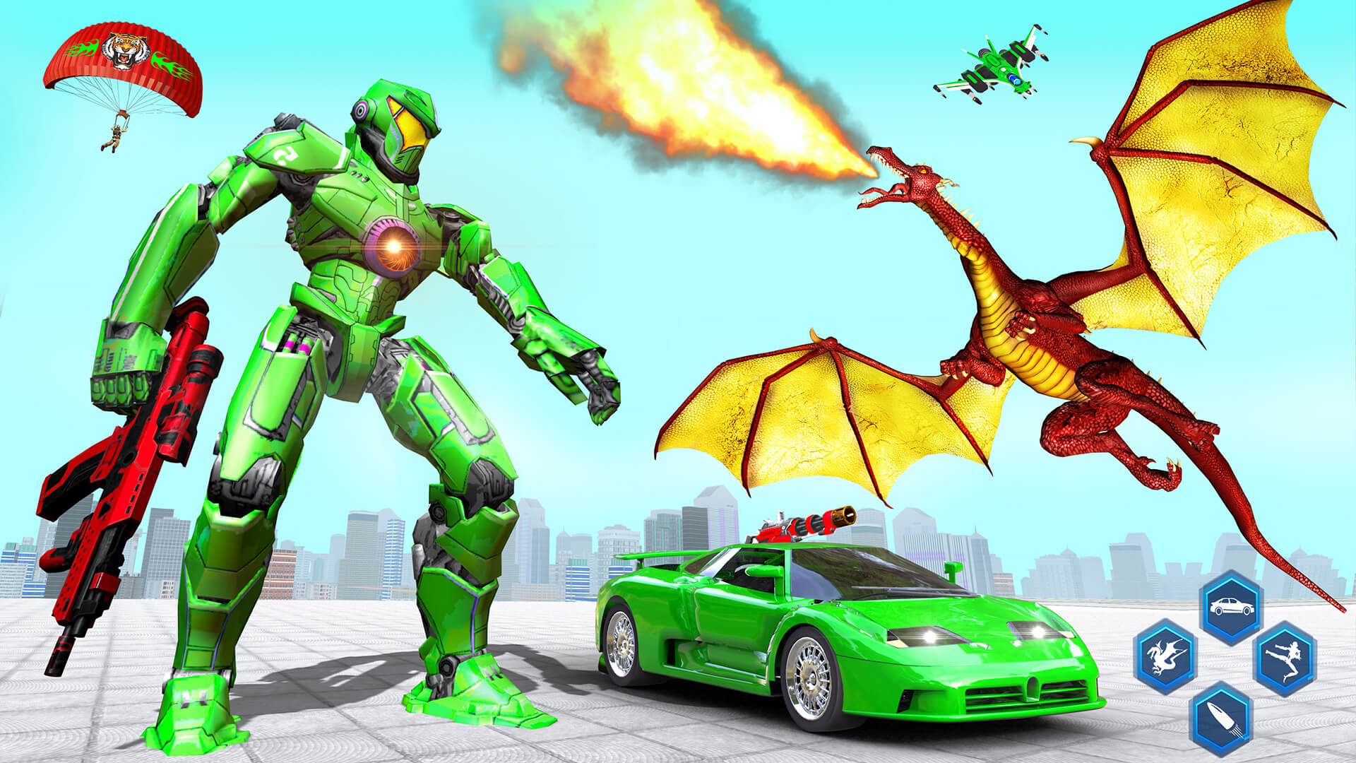 اسکرین شات 4 بازی Flying Dragon Transform Robot