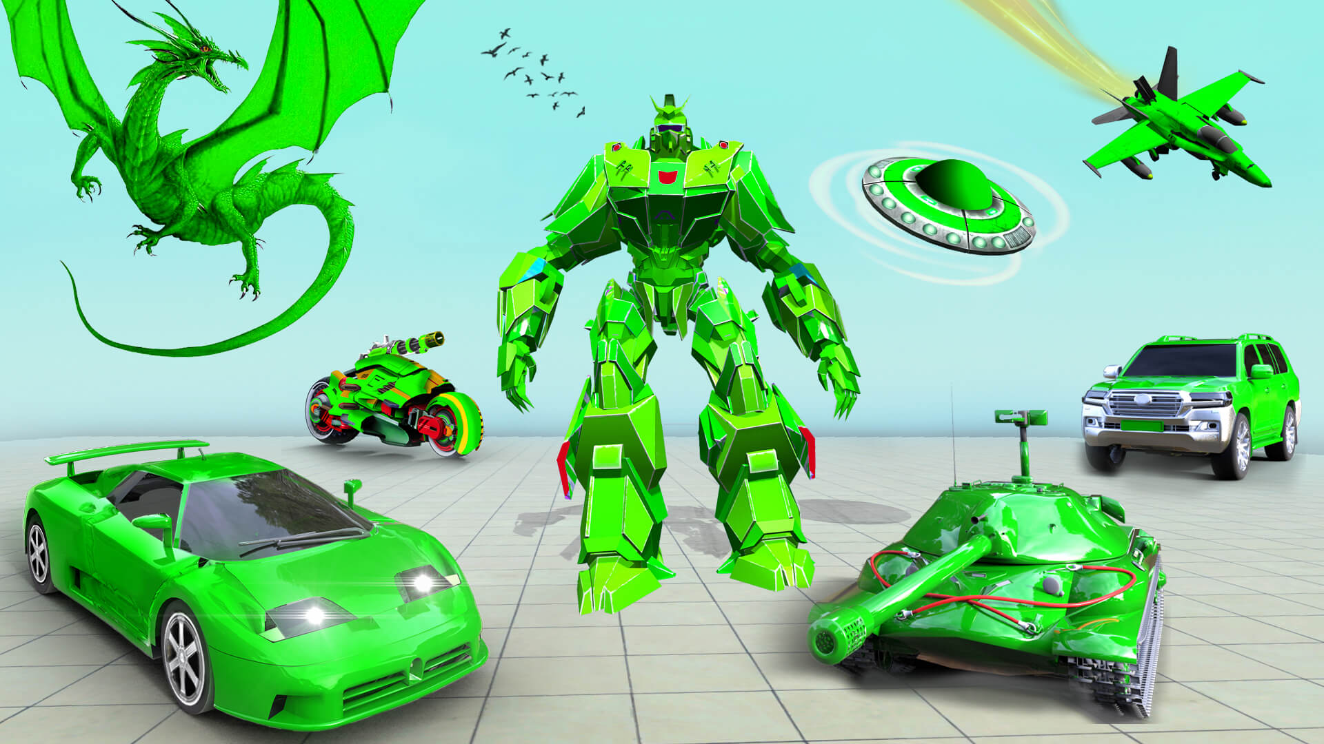 اسکرین شات 2 بازی Flying Dragon Transform Robot
