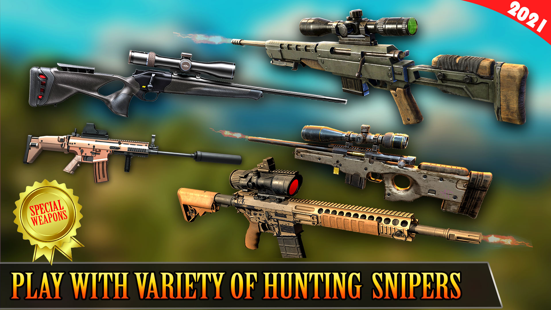 اسکرین شات 8 برنامه Wild Jungle Deer Hunting Games