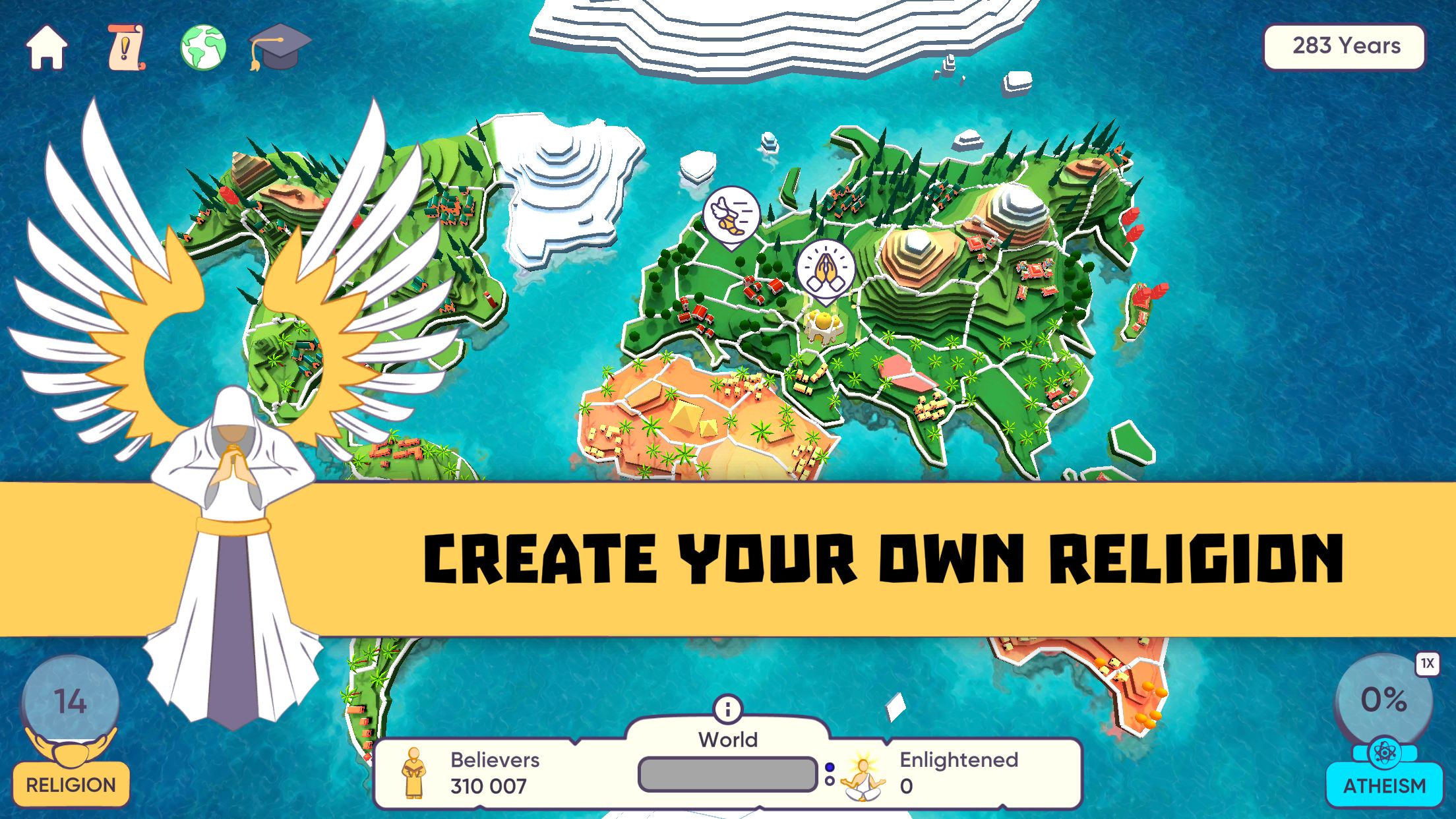 اسکرین شات 1 بازی Religion Inc. God Simulator!